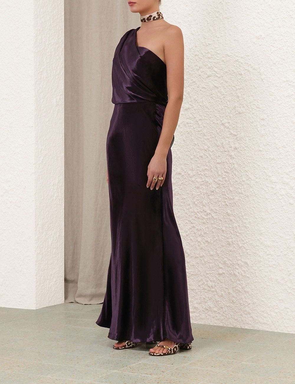 Zimmermann oc11z0725 Illustration Asymmetric Gown in Brown Size M / US 6-8 / IT 42-44 - 3 Thumbnail