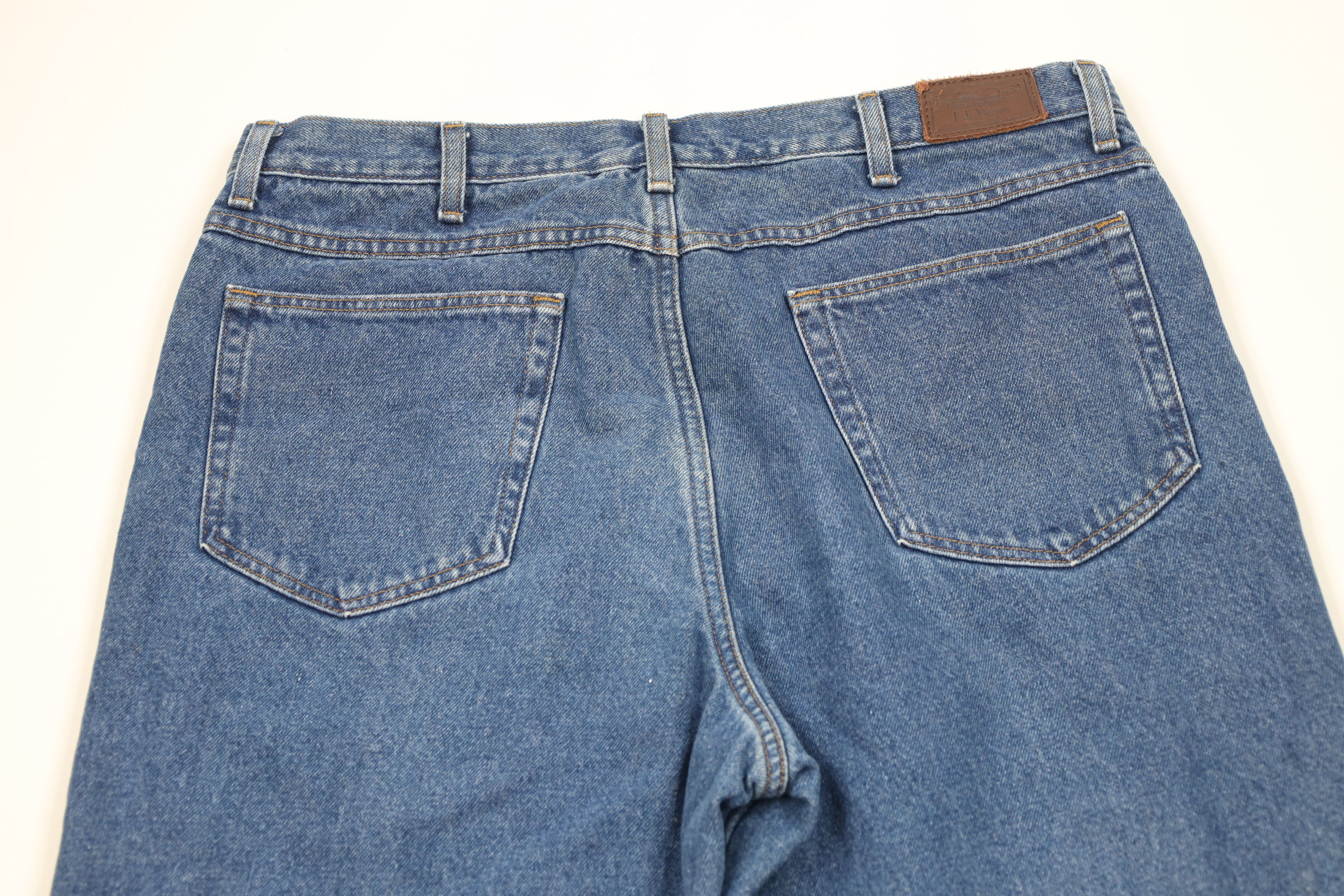 L.L. Bean Vintage LL Bean Natural Fit Flannel Lined Denim Jeans Blue Size US 37 - 12 Thumbnail