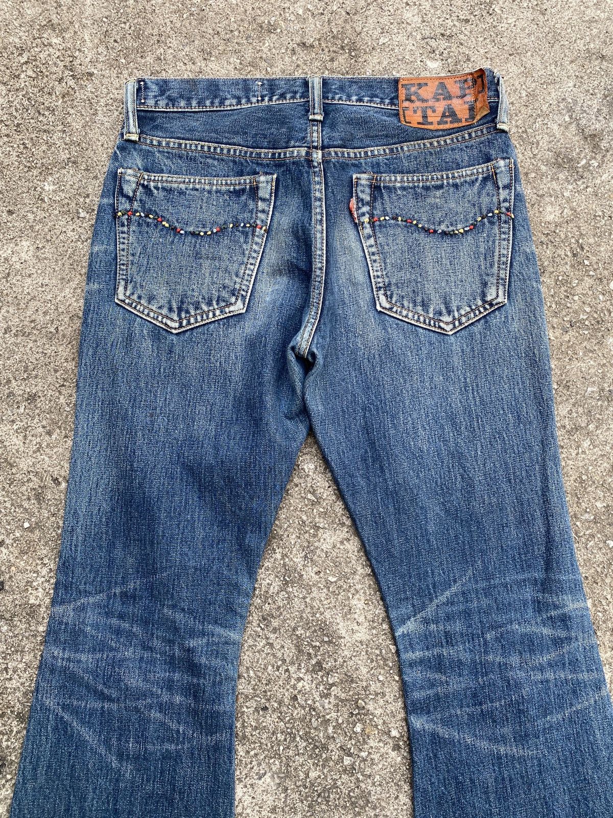 Japanese Brand × Kapital × Kapital Kountry Kapital Japan Flare Denim Blue Faded Design Size US 28 / EU 44 - 9 Thumbnail