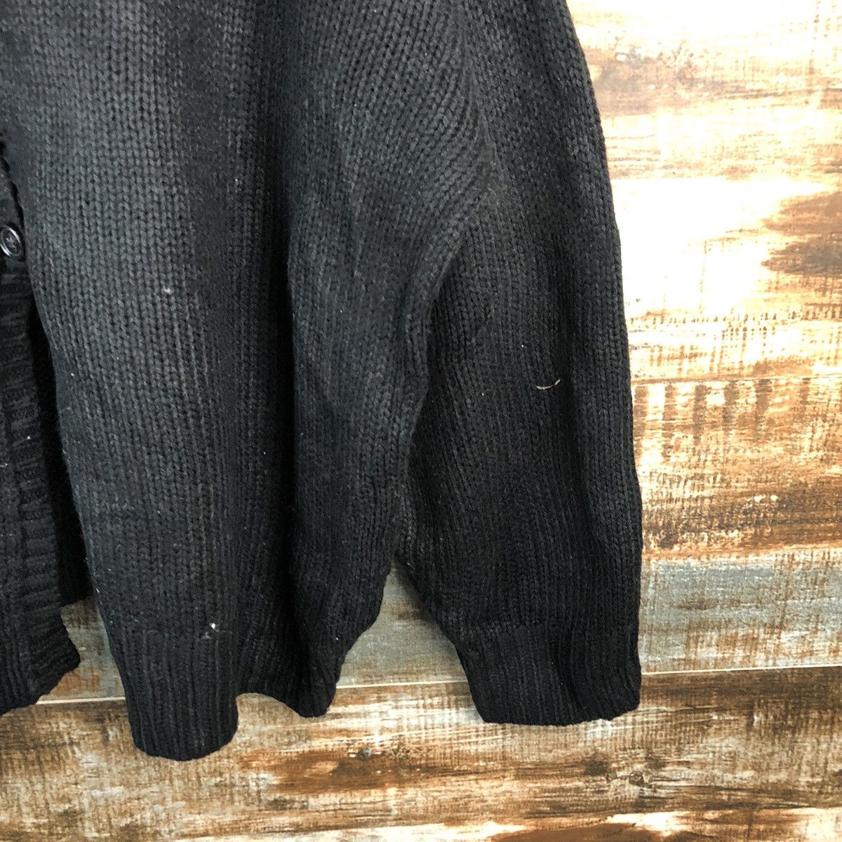 Japanese Brand Japan vintage ripped Black Patterned Cardigans #A1965 Size US XL / EU 56 / 4 - 8 Thumbnail