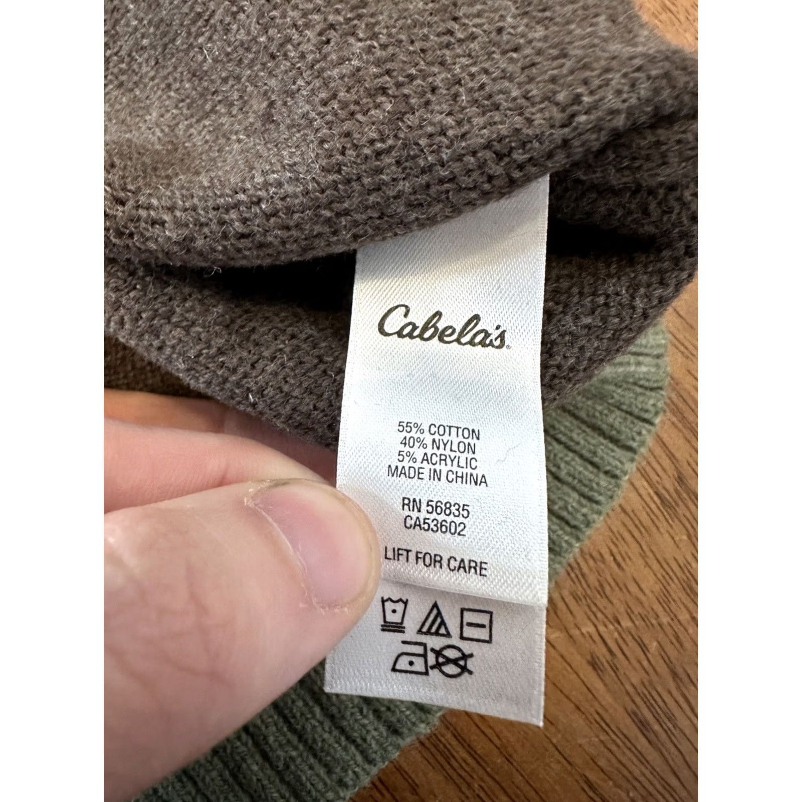 Vintage Cabela's Sweater Green Acrylic Cotton Large Men Size US L / EU 52-54 / 3 - 3 Thumbnail