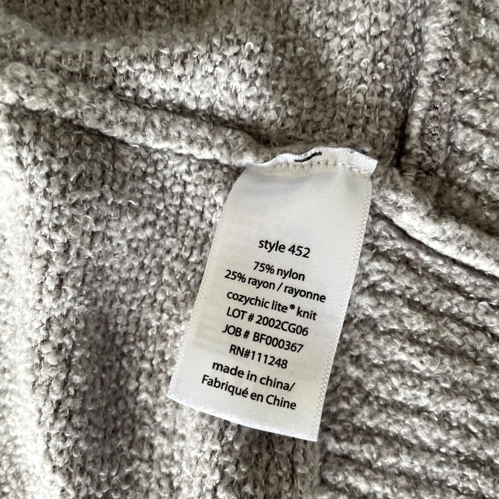 Vintage VINTAGE Barefoot Dreams CozyChic Lite Circle Cardigan Womens M Gray Open Front Size M / US 6-8 / IT 42-44 - 7 Thumbnail