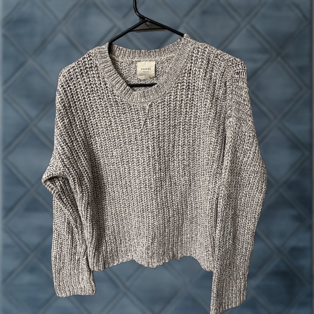 Vintage Harper Heritage Women's Sweater Size L Gray Long Sleeve Size L / US 10 / IT 46 - 1 Thumbnail
