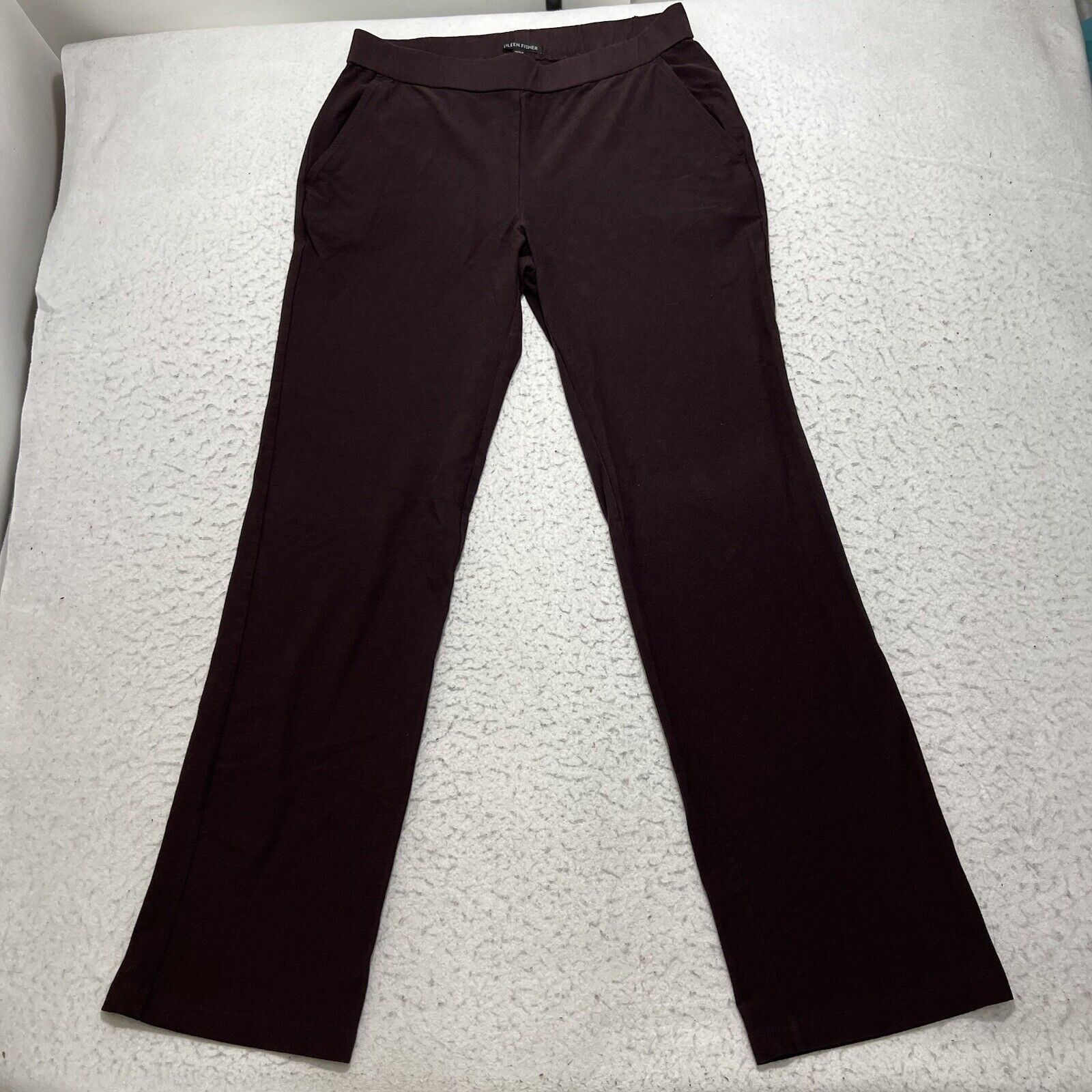 Eileen Fisher Eileen Fisher Small Dark Maroon Purple Pants Trousers Size 28" / US 6 / IT 42 - 1 Thumbnail