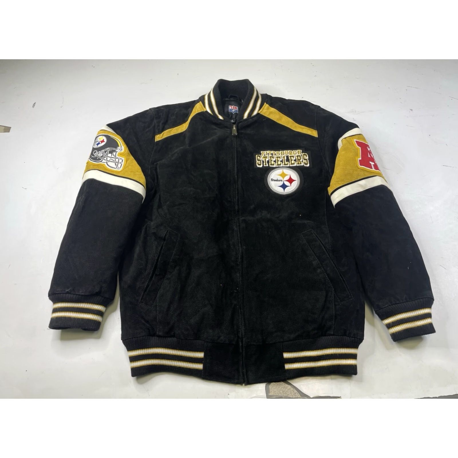 NFL VINTAGE Pittsburgh Steelers NFL Leather Jacket Size Medium Size US M / EU 48-50 / 2 - 2 Thumbnail