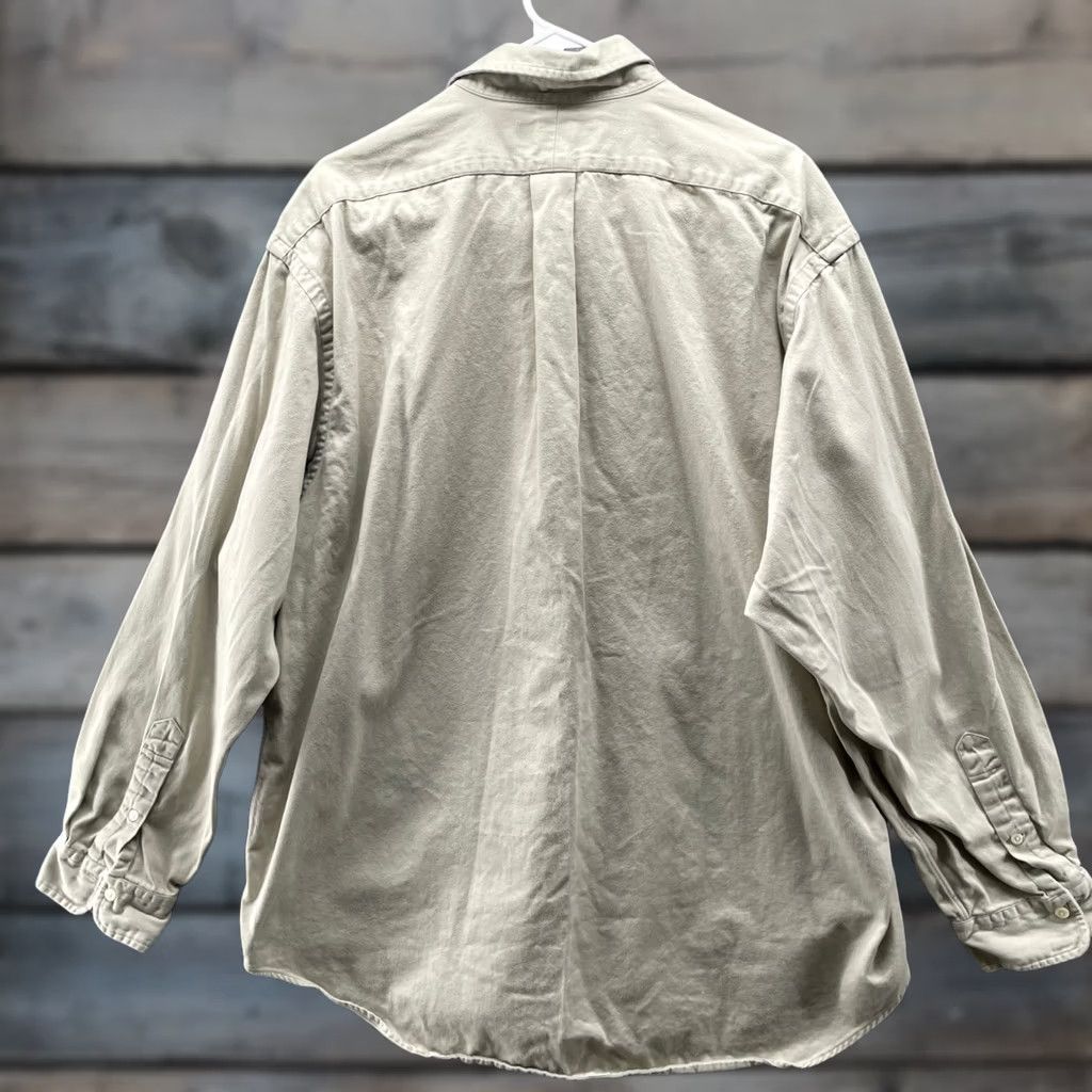 Ralph Lauren Ralph Lauren Shirt Mens XL Twill Long Sleeve Beige Khaki Cotton Button Down Size US XL / EU 56 / 4 - 1 Thumbnail
