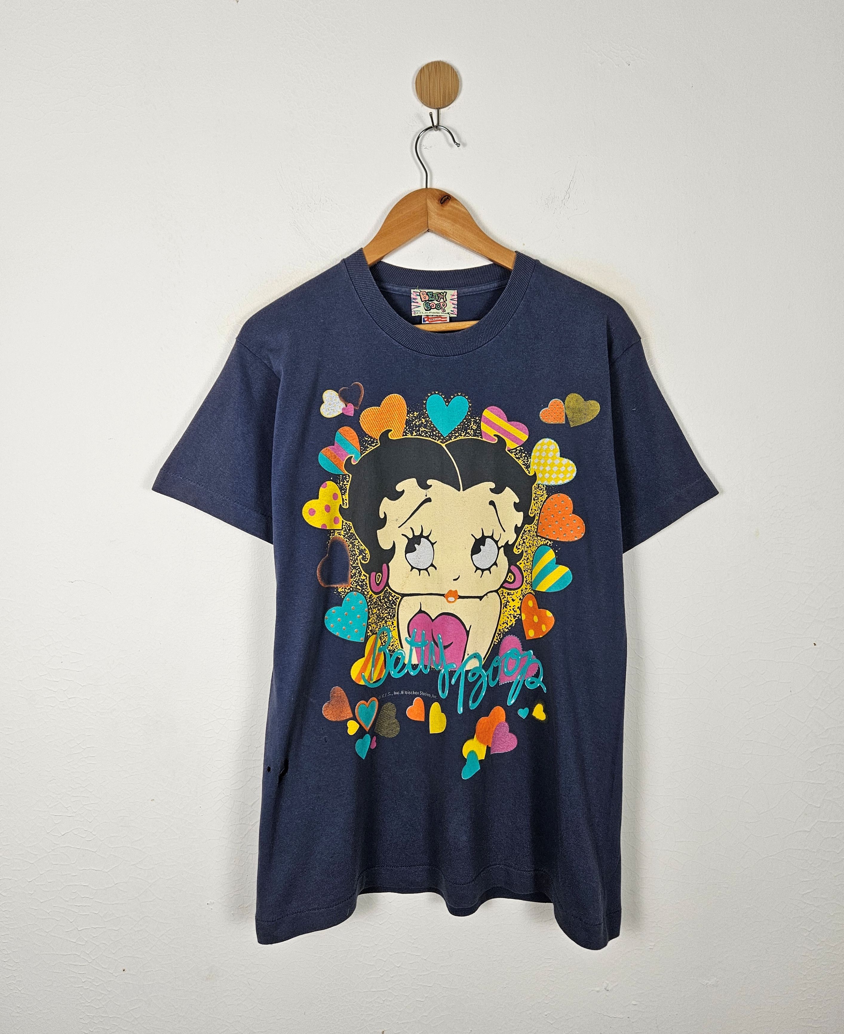 Vintage Vintage 90s Betty Boop Cartoon Tee Size US M / EU 48-50 / 2 - 1 Thumbnail