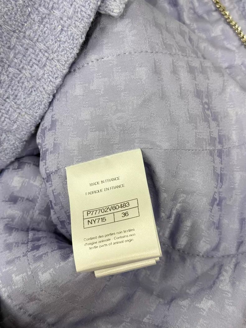 Chanel Chanel Manchester series purple V-neck tweed jacket Size XS / US 0-2 / IT 36-38 - 8 Thumbnail