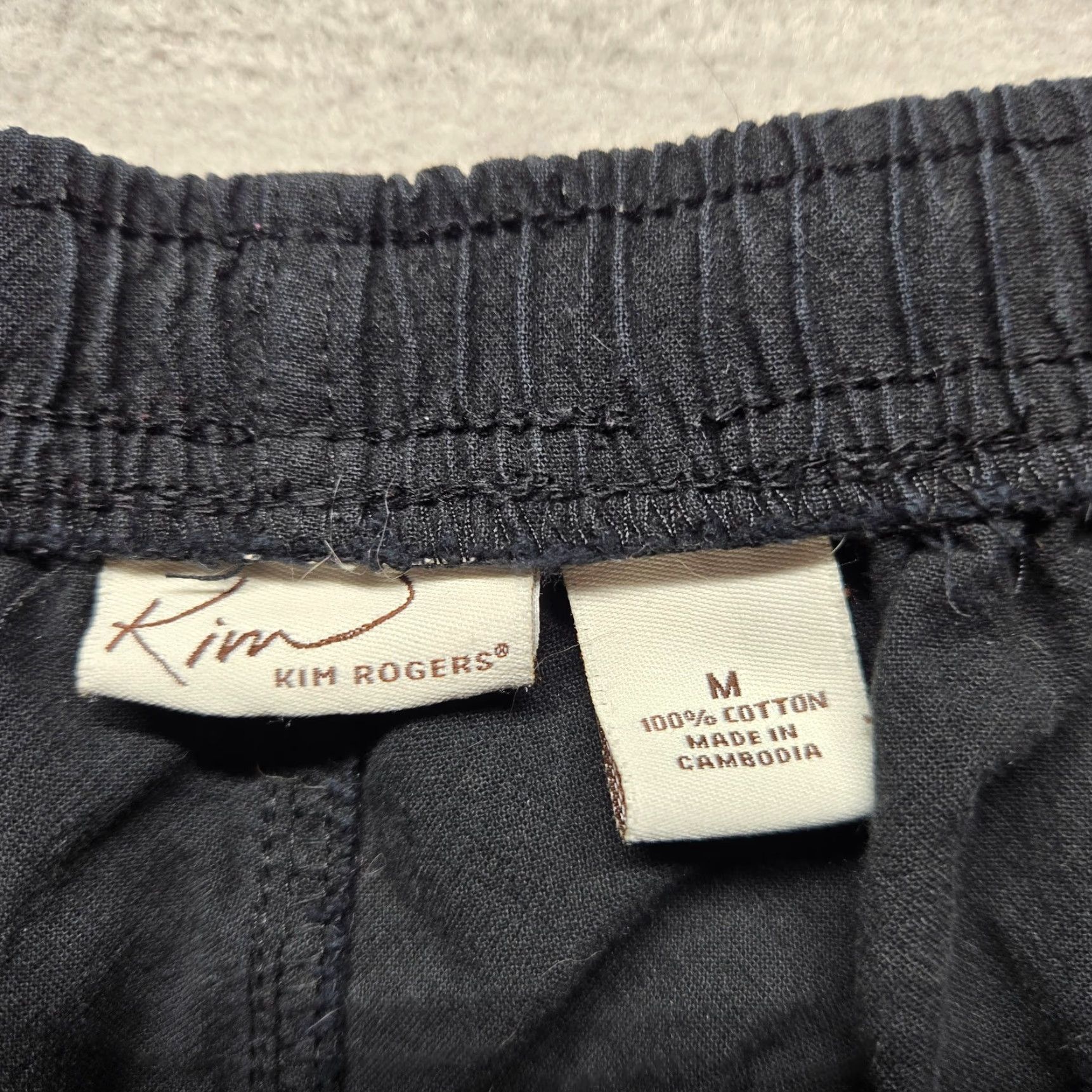 Vintage Kim Rogers Pants Casual Women M Black Straight Adult Medium Size 32" / US 10 / IT 46 - 3 Thumbnail
