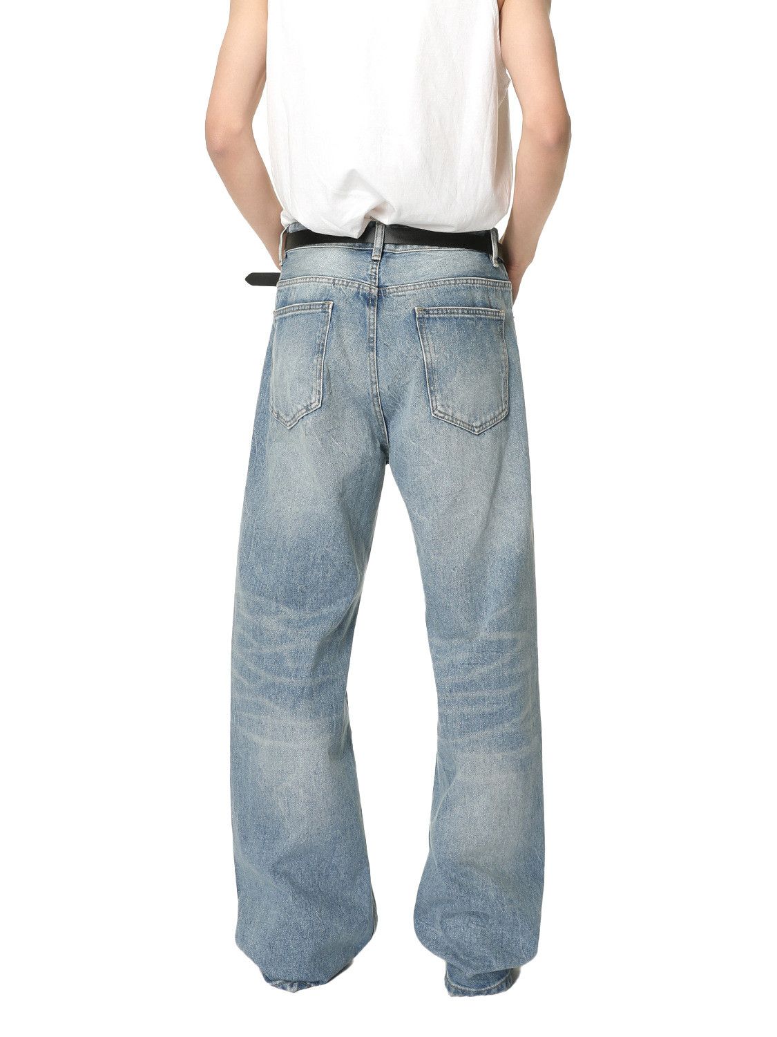 Japanese Brand Men's Japanese Retro Washed Straight Leg Loose Vibe Jeans Size US 32 / EU 48 - 5 Thumbnail