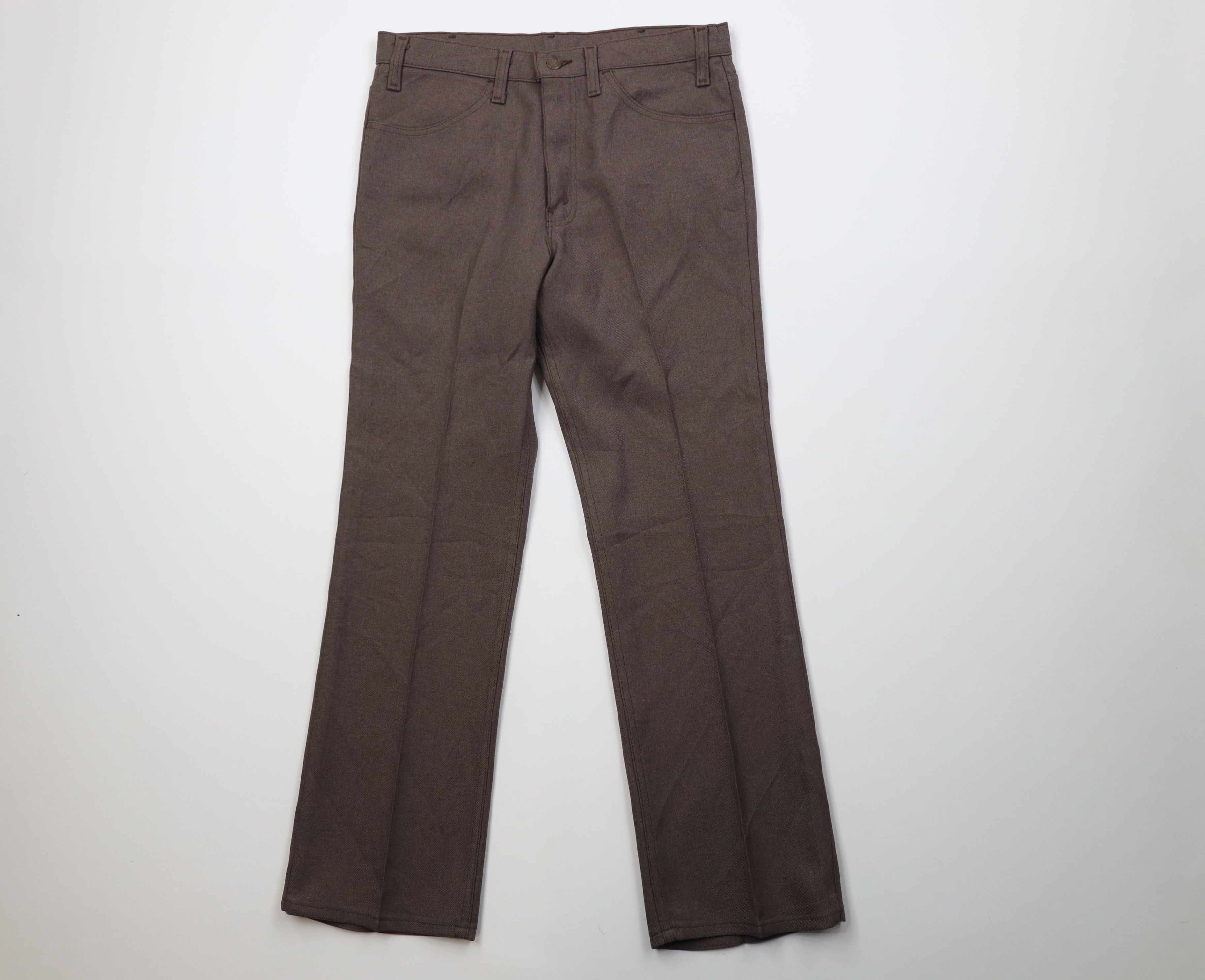 Levi's Vintage 90s Levis Wide Leg Chino Pants Trousers Brown USA Size US 33 - 1 Thumbnail