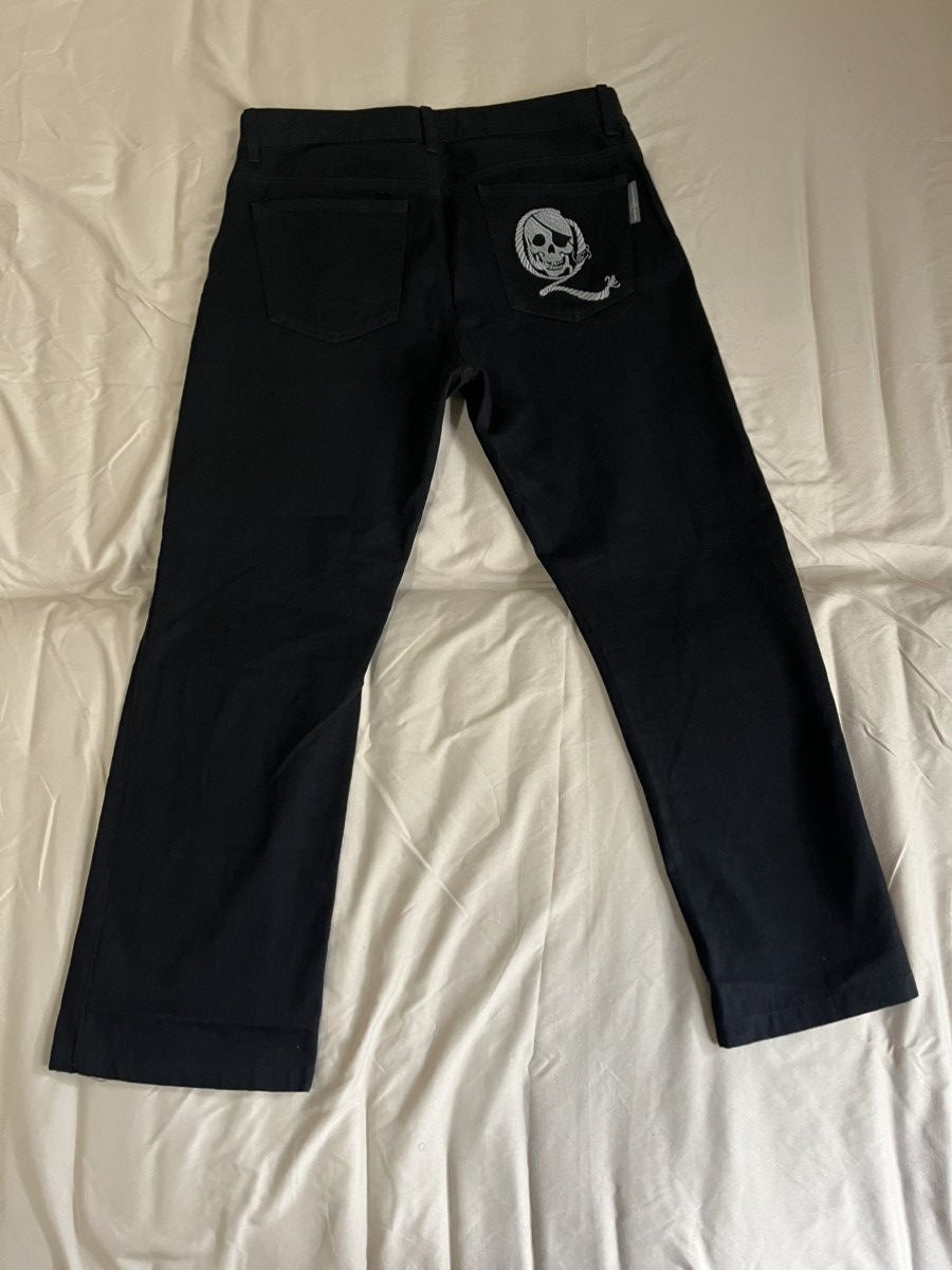 Alexander McQueen Alexander McQueen Skull Embroidered Jeans – Black Size 31 Size US 31 - 2 Thumbnail