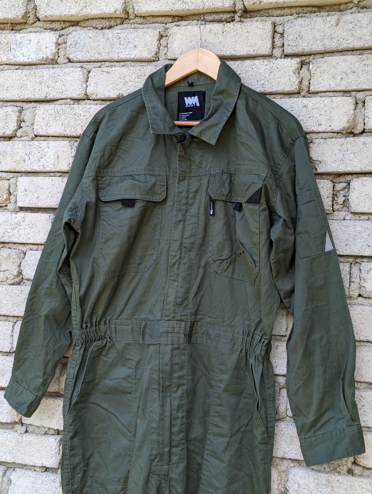 Japanese Brand WM Best Overalls Green Military Size US 36 / EU 52 - 6 Thumbnail