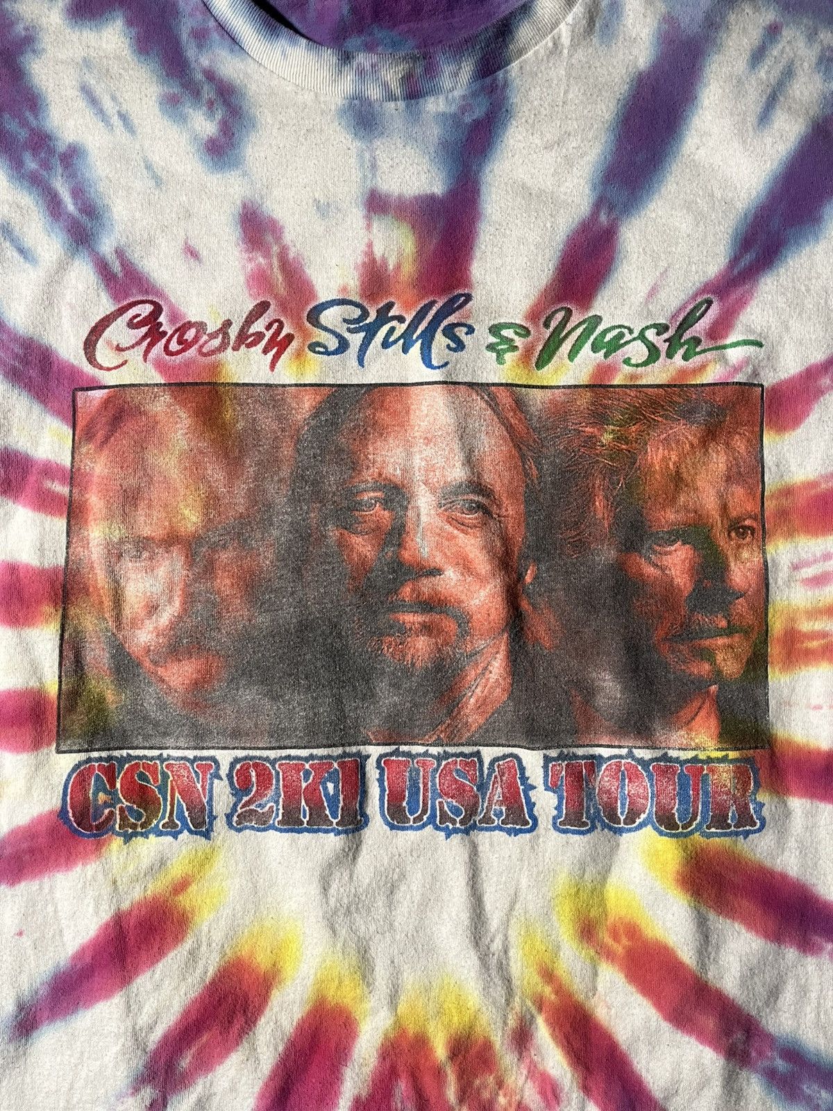 Other Vintage Crosby, Stills & Nash CSN 2K1 USA Tour T-shirt Size US XL / EU 56 / 4 - 3 Thumbnail