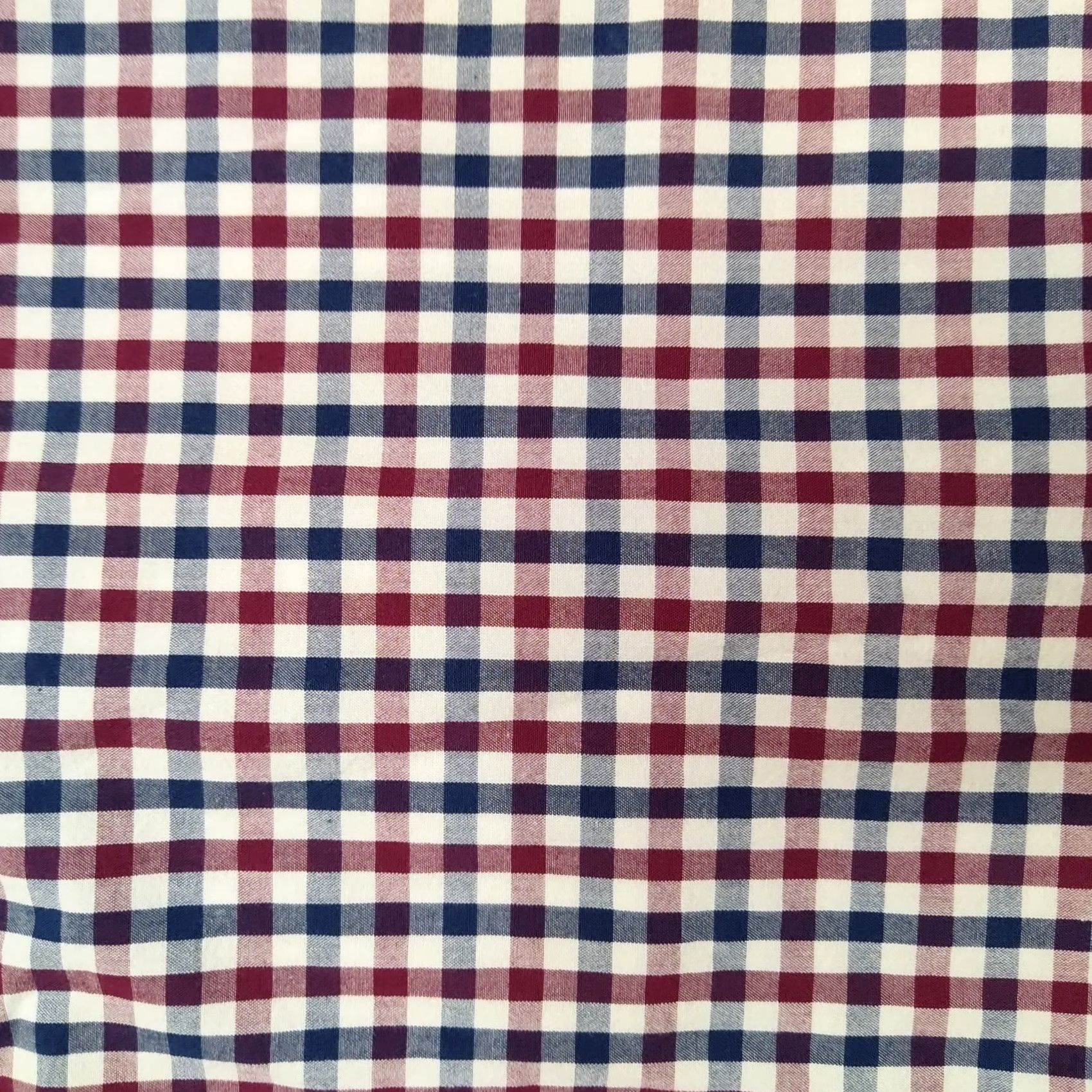 J.Crew J.CREW FLEX WASHED Slim Men XL Burgundy Blue Check L/S Button-Up Shirt Size US XL / EU 56 / 4 - 5 Thumbnail