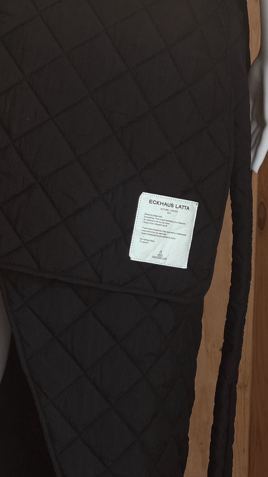 Eckhaus Latta Eckhaus Latta Quilted Wrap Skirt A/W 21, Look 19 Size 26" / US 2 / IT 38 - 3 Thumbnail