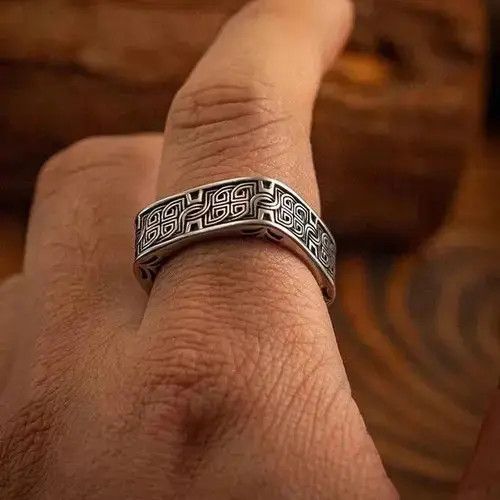 Ring Of Fire Men's square ring "Irish Knot" Size ONE SIZE - 1 Thumbnail