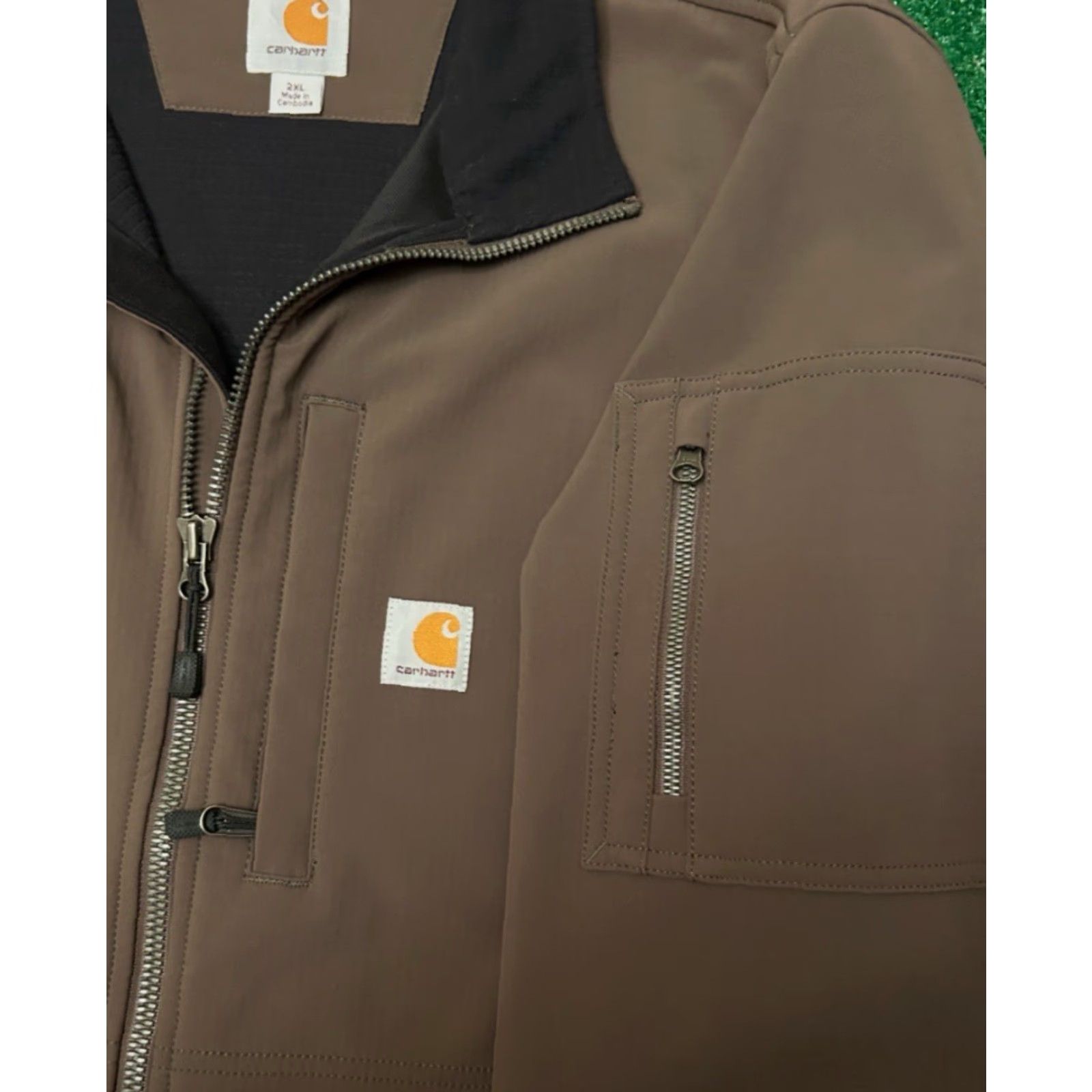 Carhartt Carhartt Jacket Soft Shell Full Zip Brown Mens 2XL Workwear Rough Cut Size US XXL / EU 58 / 5 - 2 Thumbnail