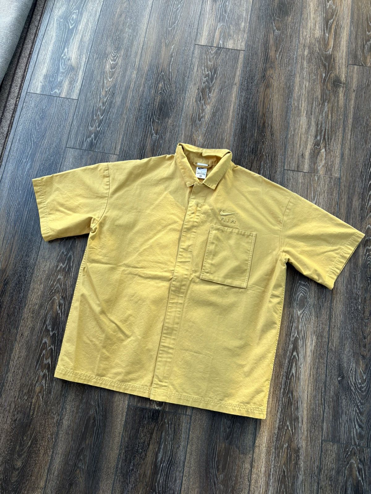 Nike Nike Air Heavy Polo Button Up Yellow Size US M / EU 48-50 / 2 - 1 Thumbnail
