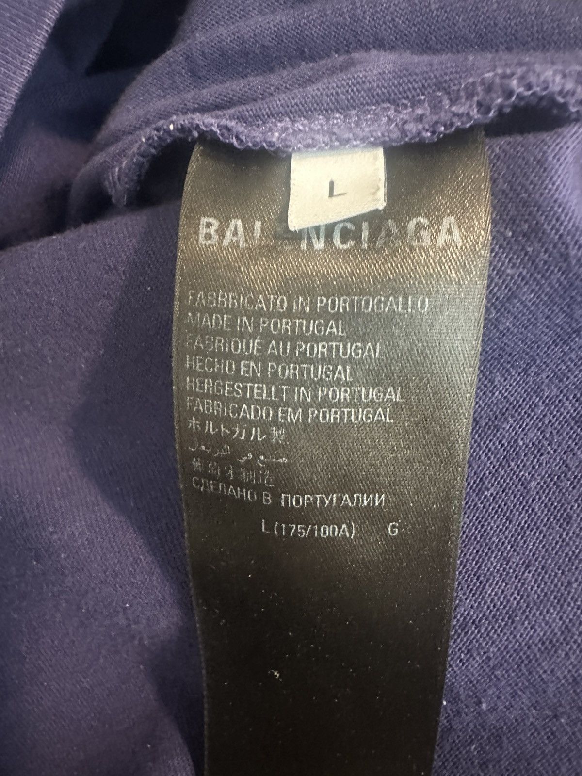 Balenciaga Balenciaga Blue ‘Political’ T-shirt Size US L / EU 52-54 / 3 - 4 Thumbnail