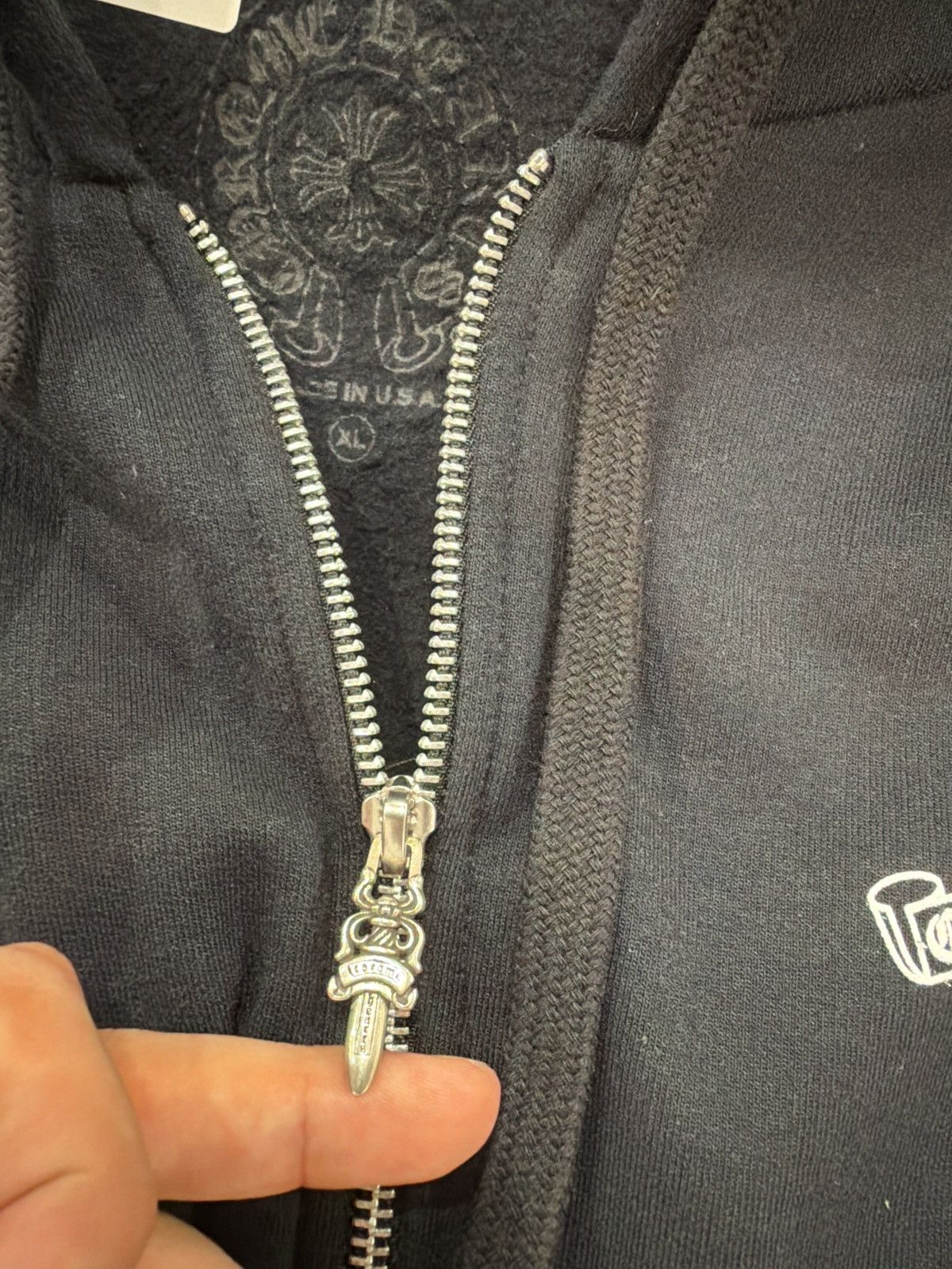 Chrome Hearts Chrome Hearts NYC Scroll Black Zip Up Size US XL / EU 56 / 4 - 5 Thumbnail