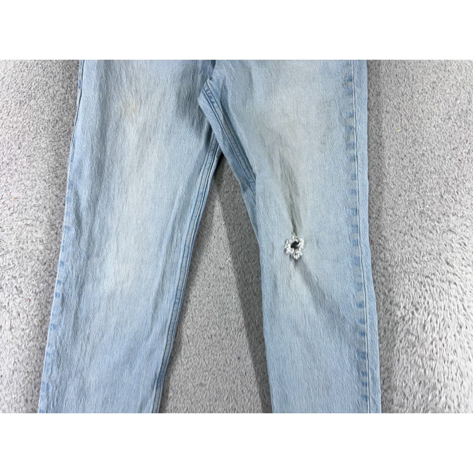 Levi's Levi's Women’s High Rise Slim Straight Denim Jeans 26 Blue Light Distressed 70s Retro Casual Size 26" / US 2 / IT 38 - 3 Thumbnail