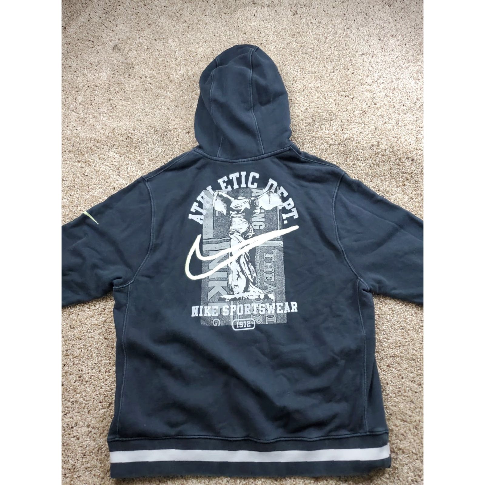 Nike Nike NSW Hoodie Mens XL Black Pullover Sweatshirt Long Sleeve Logo Graphic Print Hooded Pockets Size US XL / EU 56 / 4 - 2 Thumbnail