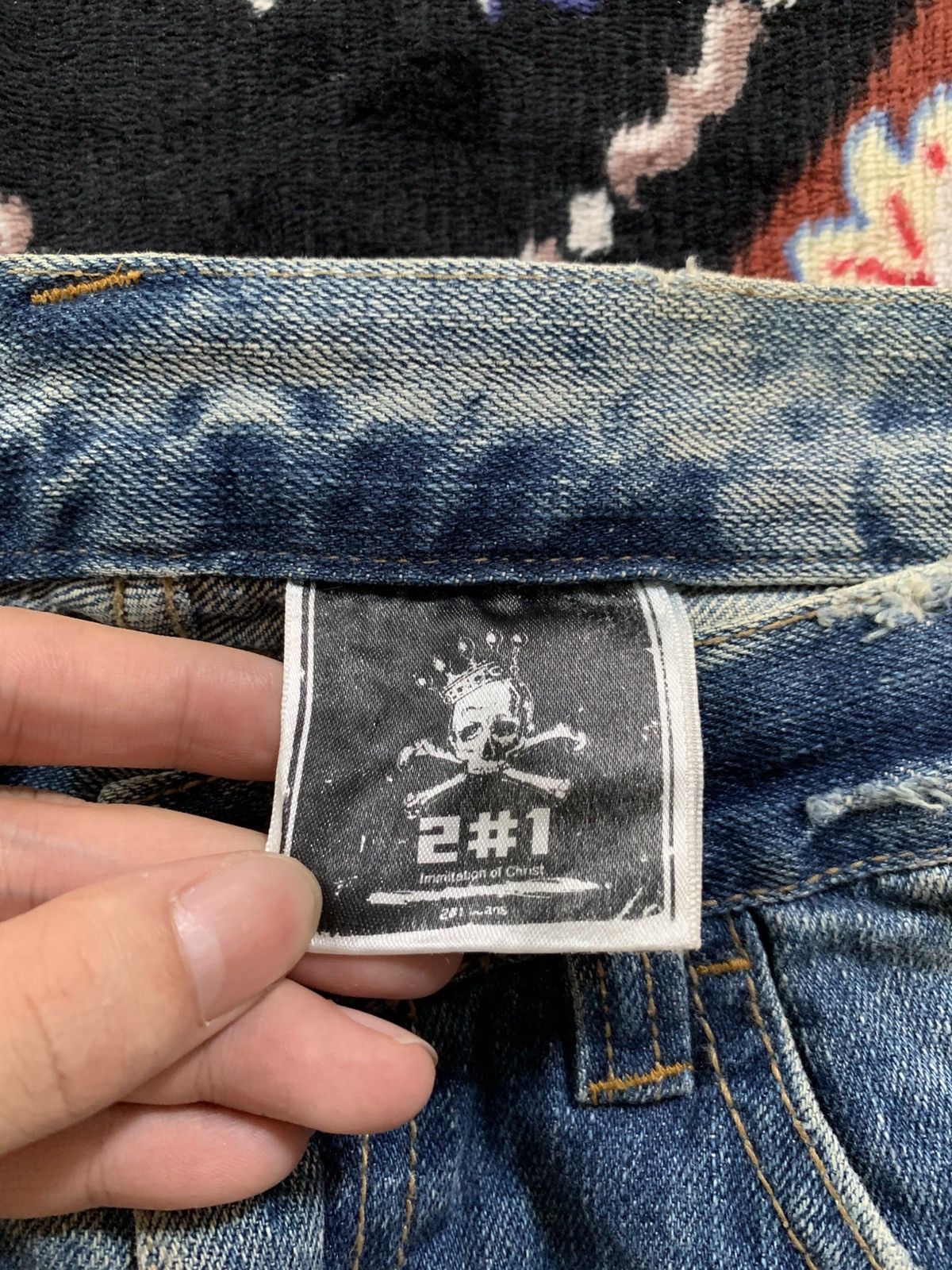 If Six Was Nine Y2K Japanese Distressed Denim Size US 31 - 12 Thumbnail