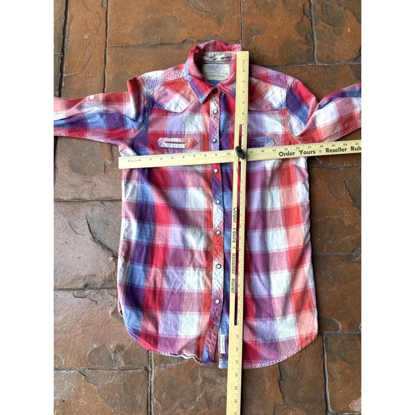 Maison Scotch Maison Scotch Peral Snap Plaid Flannel Shirt Women's 1 Multicolor Cotton-Polyester Button-Up Casual Travel Modern Classic Mens Womens Girls Boys Size XS / US 0-2 / IT 36-38 - 7 Thumbnail