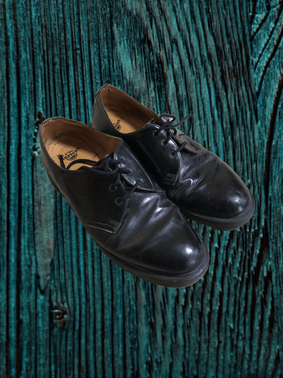 Dr. Martens Great Vintage 1970s 80s Dr Martens Black Leather Shoes Size US 11 / EU 44 - 1 Thumbnail