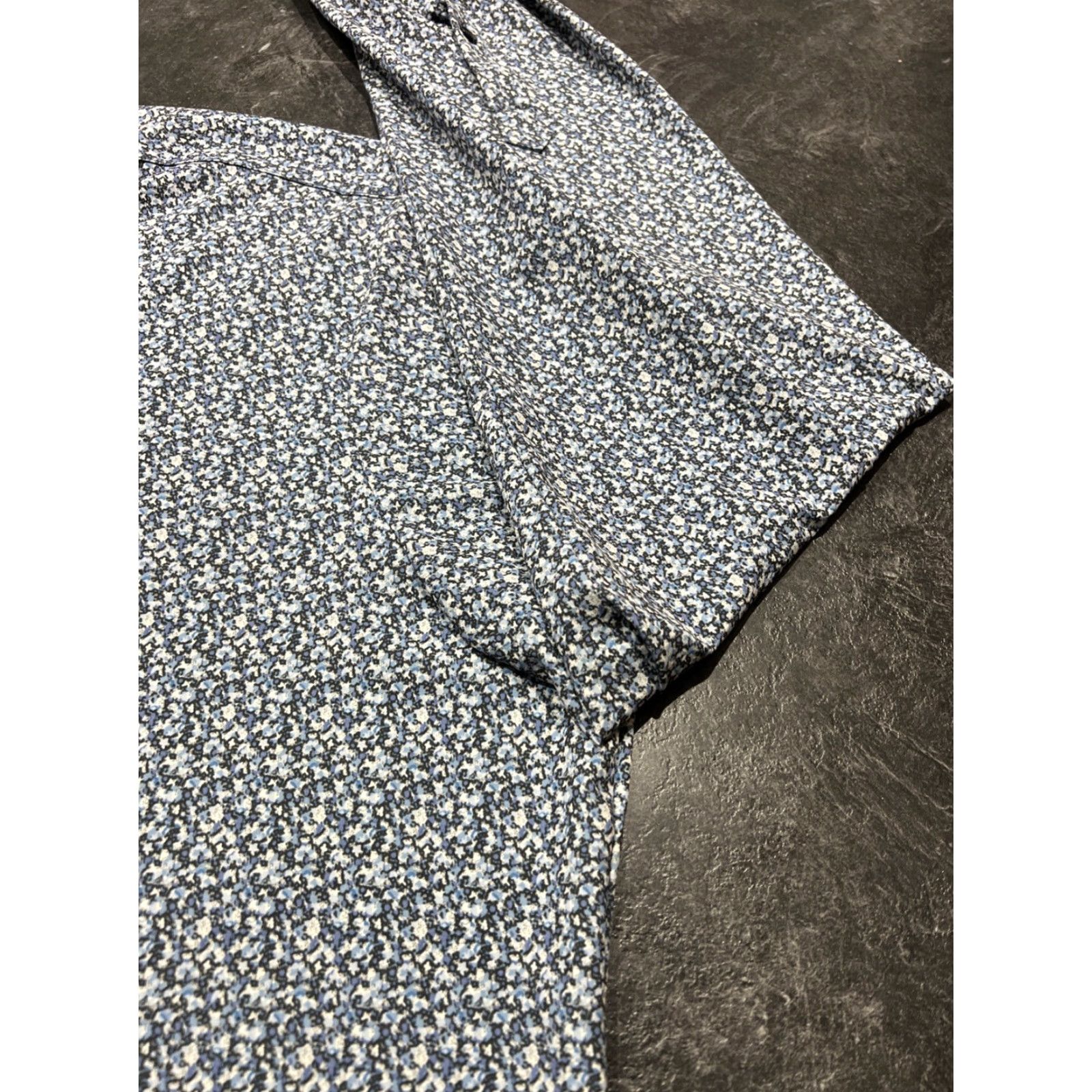Mizzen+Main Mizzen+Main Leeward Blue Floral Button-Up Shirt XXL 2XL Slim Fit Men’s Regular Size Size US XXL / EU 58 / 5 - 2 Thumbnail