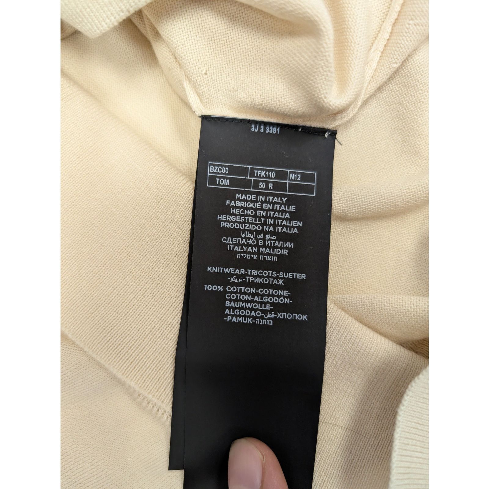 Tom Ford o1rshd1 Q:2 / Sweatshirt in Beige Size US M / EU 48-50 / 2 - 17 Thumbnail