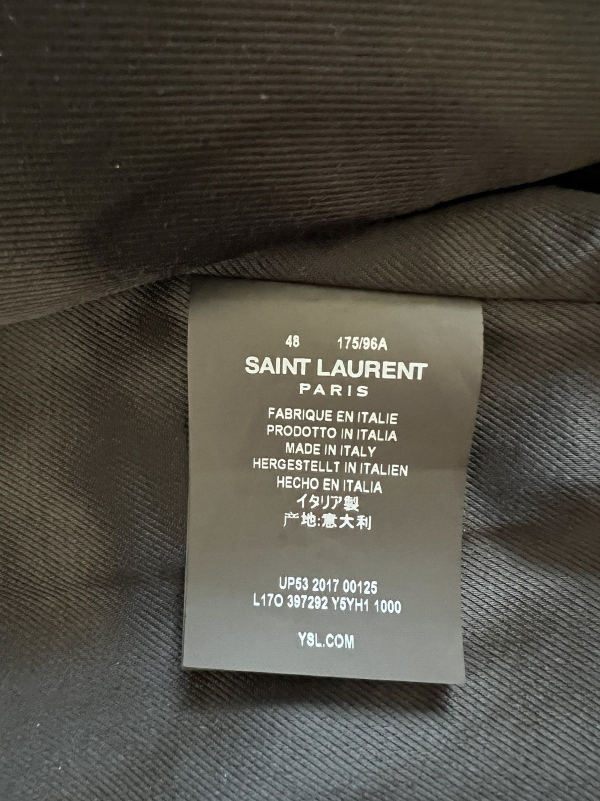 Hedi Slimane × Saint Laurent Paris Saint Laurent Paris L17 Leather Jacket Sz. 48 - Hedi Sliman Size US M / EU 48-50 / 2 - 11 Thumbnail
