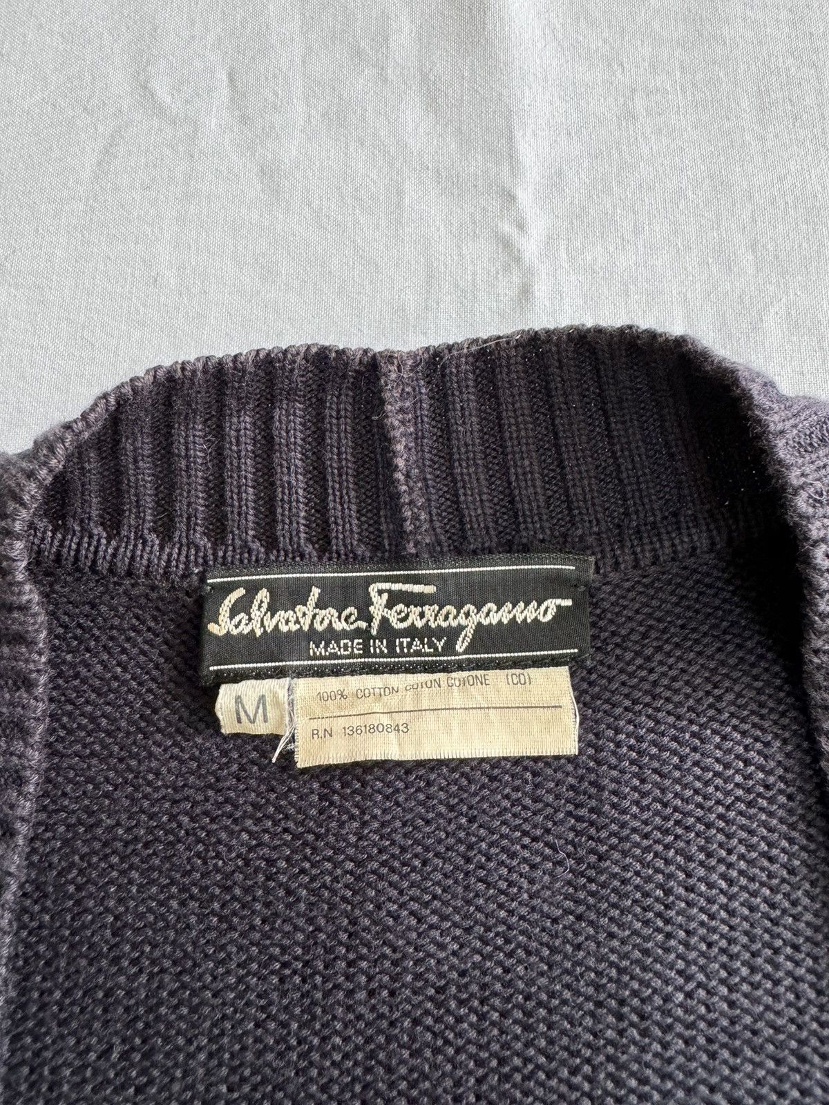 Salvatore Ferragamo Vintage🔥Salvatore Ferragamo Black Cardigan With Buckle Size S / US 4 / IT 40 - 8 Thumbnail