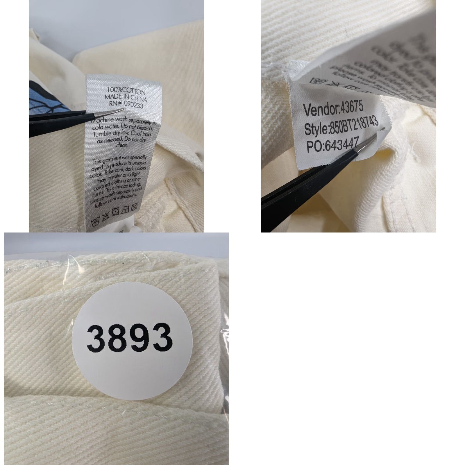 Pacsun Pacsun High Rise Carpenter Cargo Beige Jeans 24 Hippie Hipster Butterfly Size 42" / US 20 - 10 Thumbnail