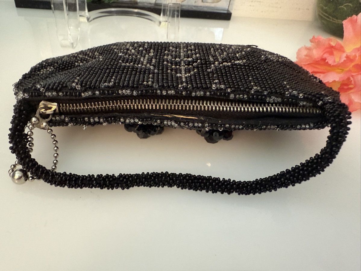 Vintage Vintage Beaded Mini Handbag Handmade Czechoslovakia Amazing Size ONE SIZE - 5 Thumbnail
