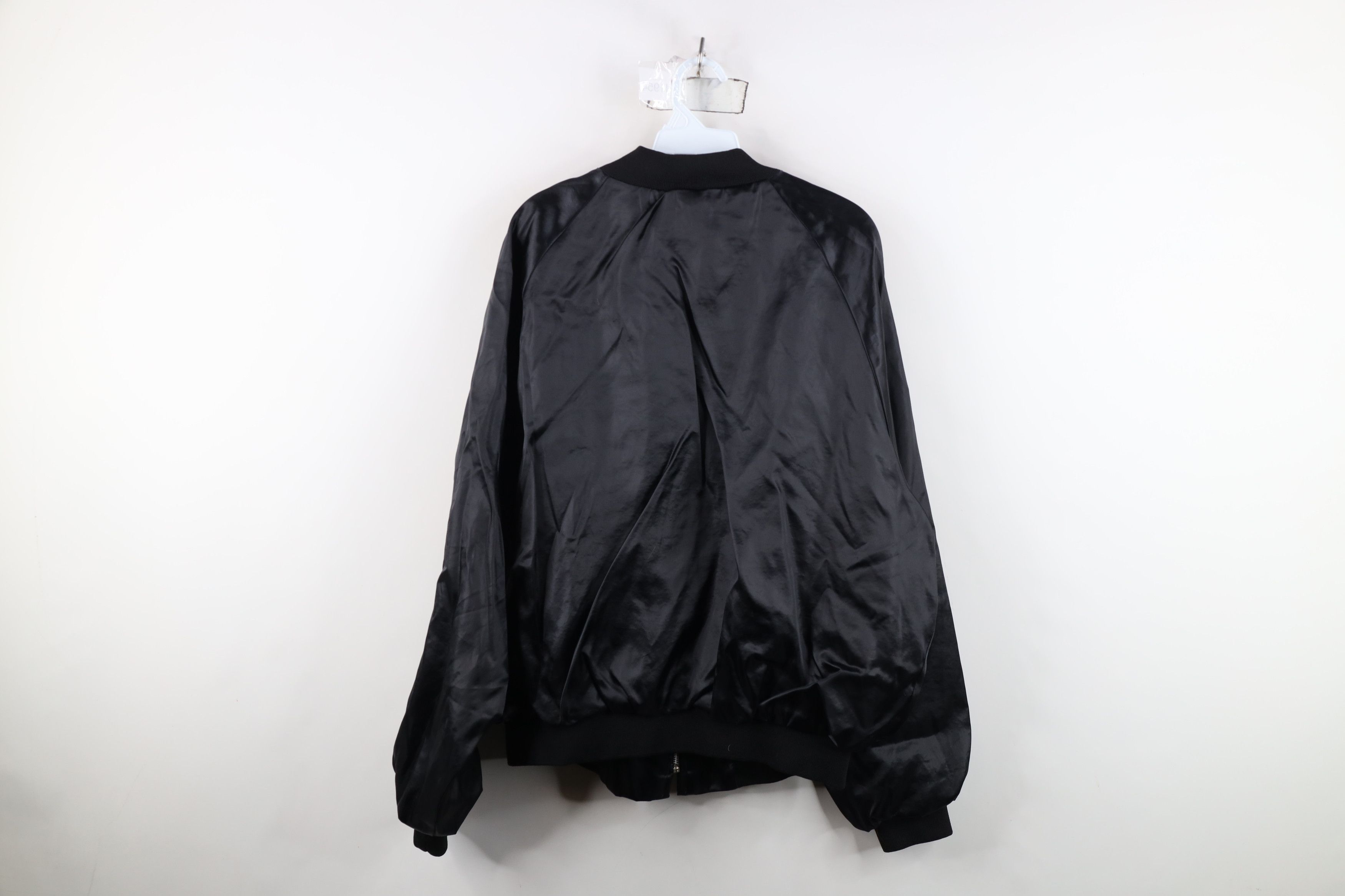Vintage Vintage 80s Streetwear Lined Satin Bomber Jacket Black USA Size US XL / EU 56 / 4 - 12 Thumbnail