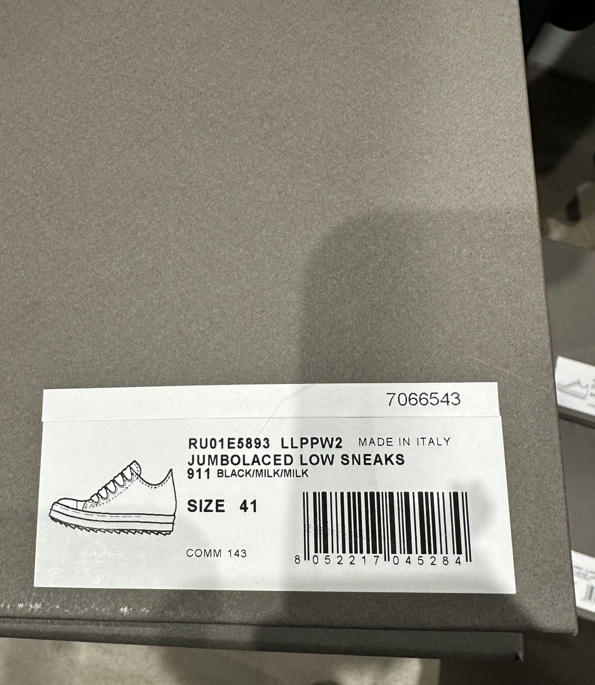 Rick Owens RICK OWENS - Jumbo Lace Low Black Milk Size US 8 / EU 41 - 10 Thumbnail