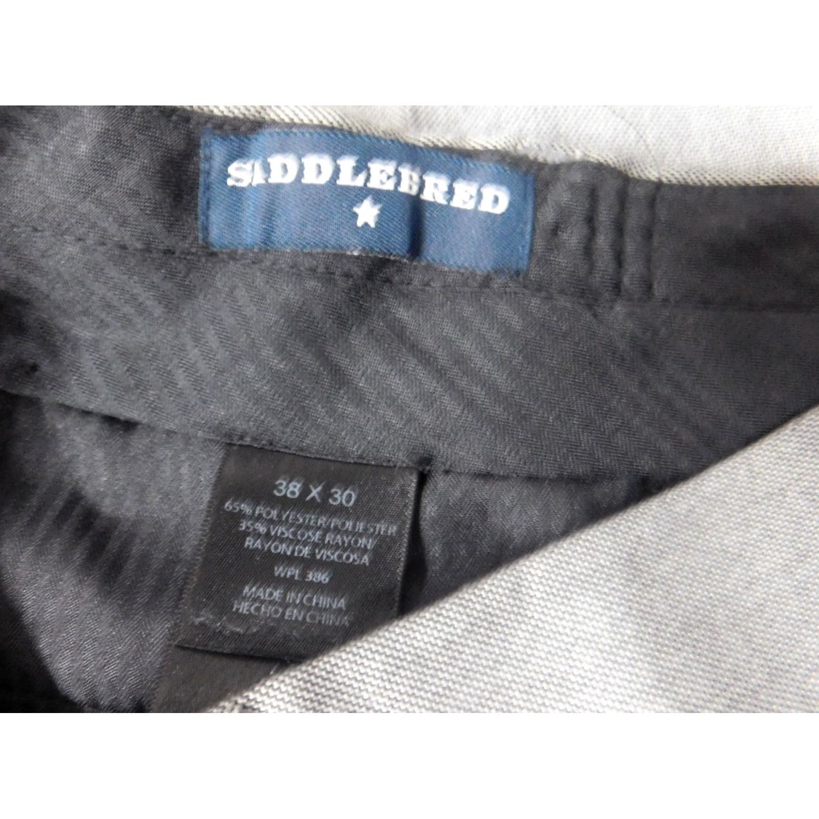 Vintage Saddlebred Pants 34x29 Men Gray Straight Office Business Casual Cuffed Size US 34 / EU 50 - 4 Thumbnail