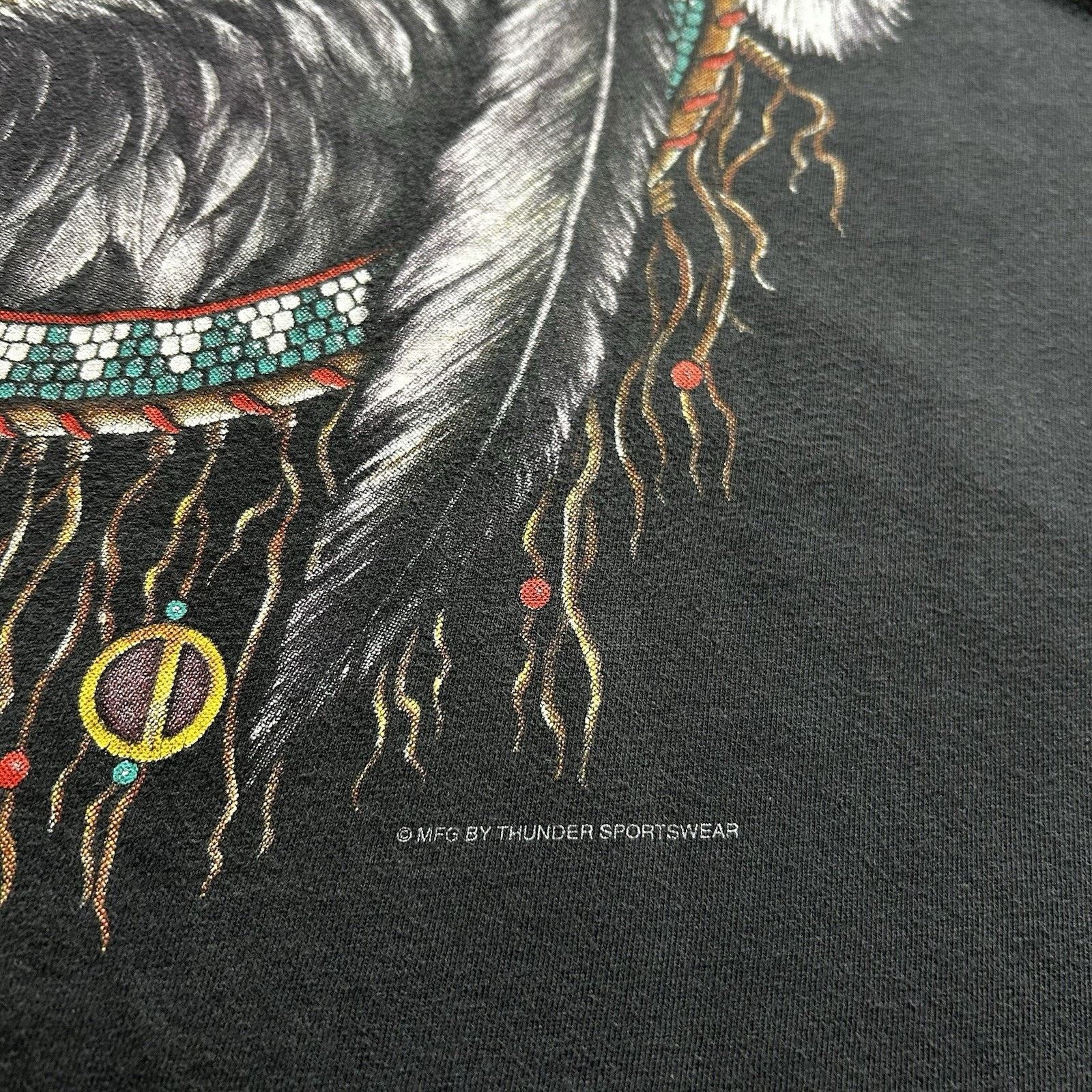Vintage Vintage 90s Native American Eagle Art T-Shirt Medium Faded Size US M / EU 48-50 / 2 - 3 Thumbnail