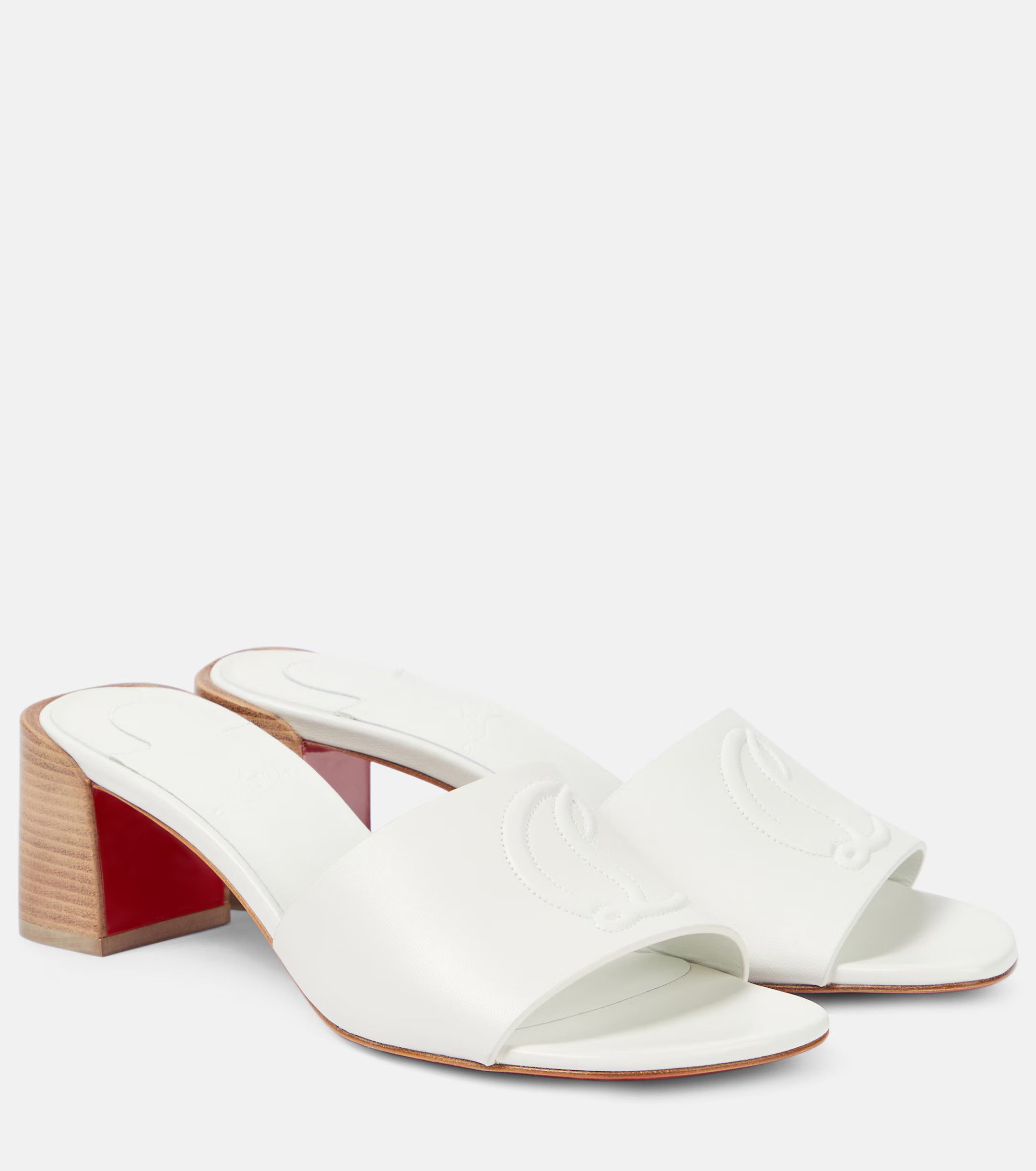Christian Louboutin o1w1db10425 Sandals in White Size US 9.5 / IT 39.5 - 1 Thumbnail