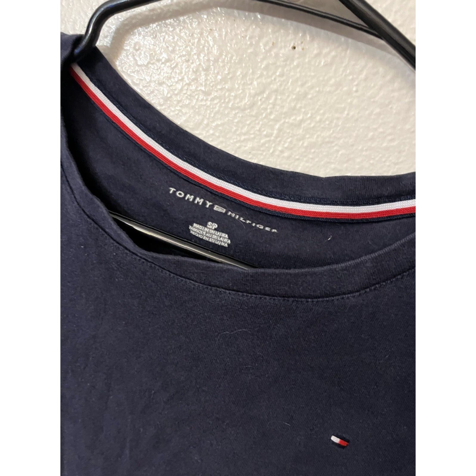Tommy Hilfiger Tommy Hilfiger Shirt Womens Small Navy Short Sleeve Crew Neck Cotton Jersey Logo Embroidered Tee Size S / US 4 / IT 40 - 3 Thumbnail