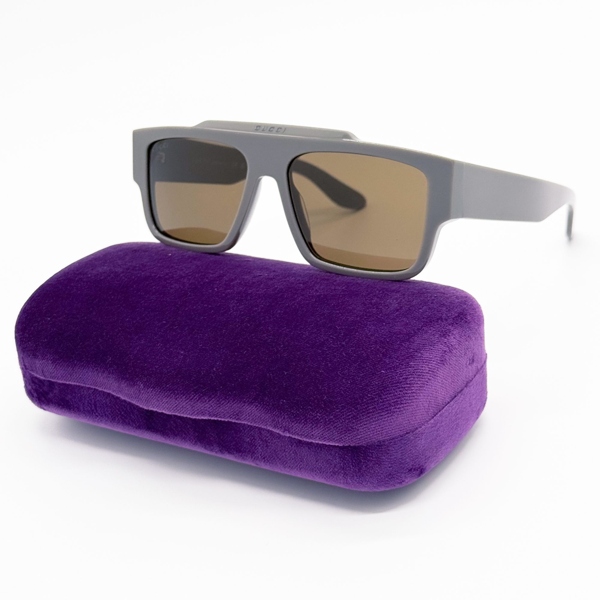 Gucci NEW GG1460S 003 GUCCI UNISEX GRAY BROWN SUNGLASSES GUCCI Size ONE SIZE - 1 Thumbnail