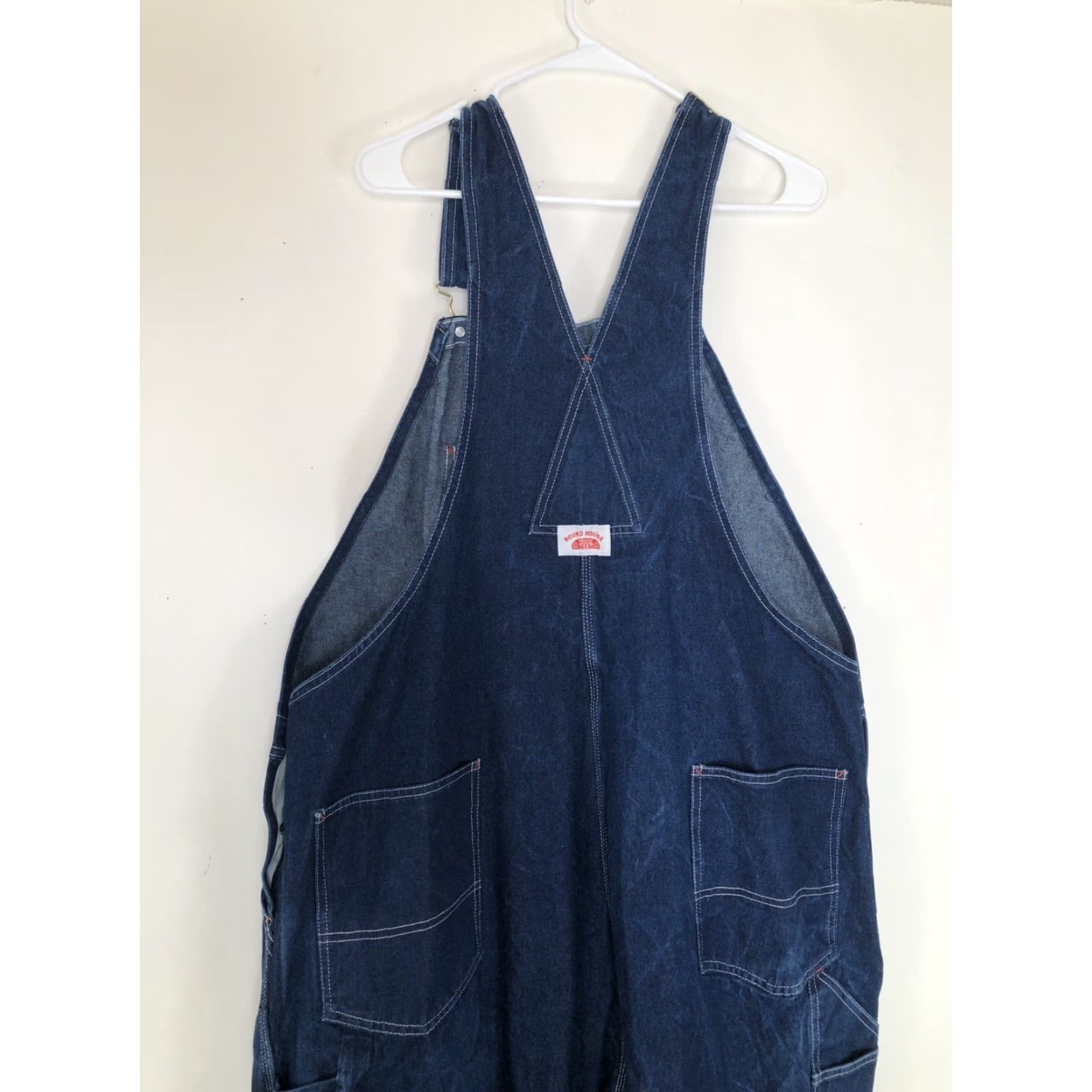 Denime ROUND HOUSE Blue Denim Overalls Mens 48x30 Work Bib Overalls - EXCELLENT Size US 32 / EU 48 - 5 Thumbnail