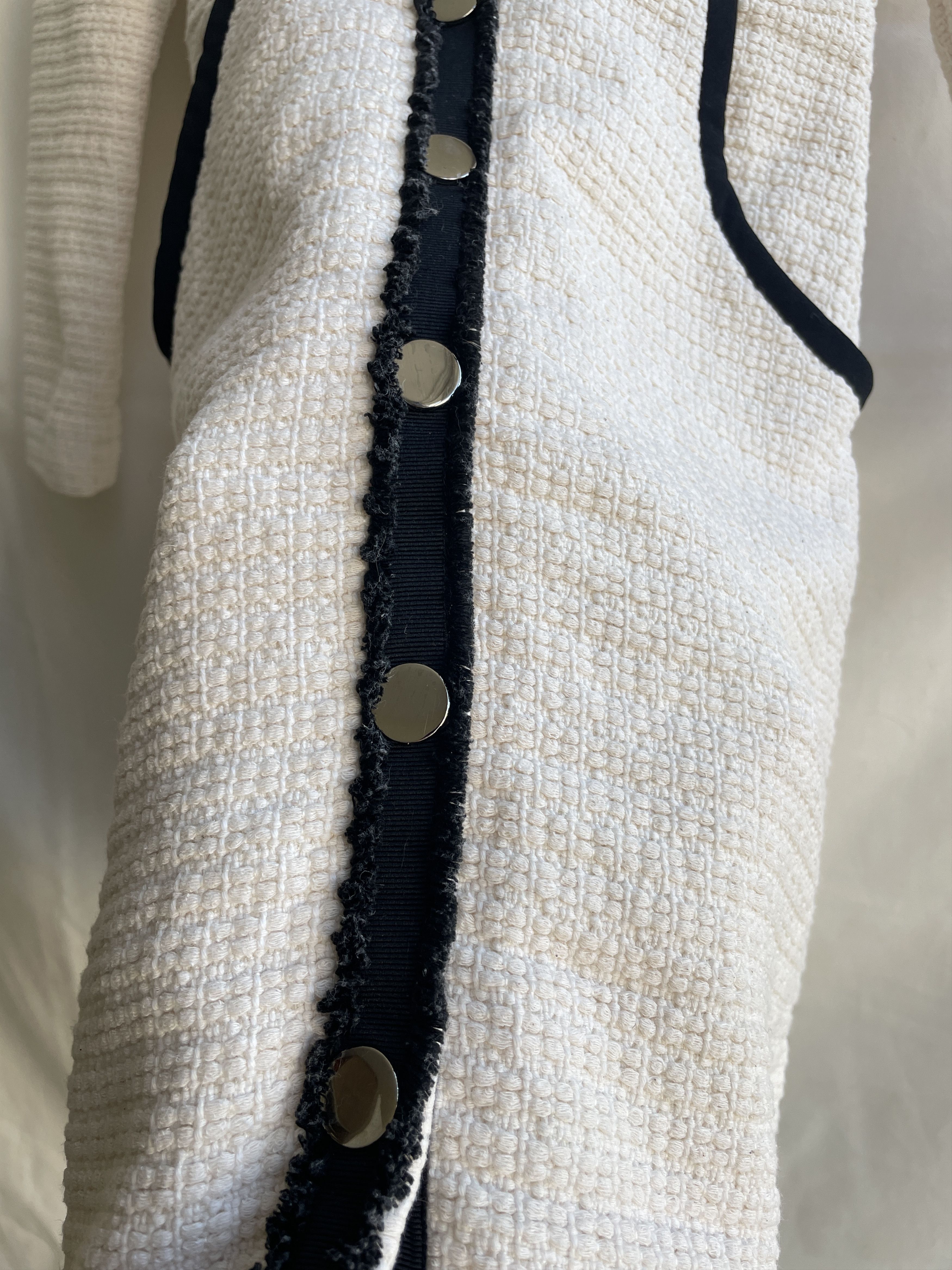 Maje Maje Loelia Ecru Boucle Tweed Coat Size 1 Size XS / US 0-2 / IT 36-38 - 8 Thumbnail
