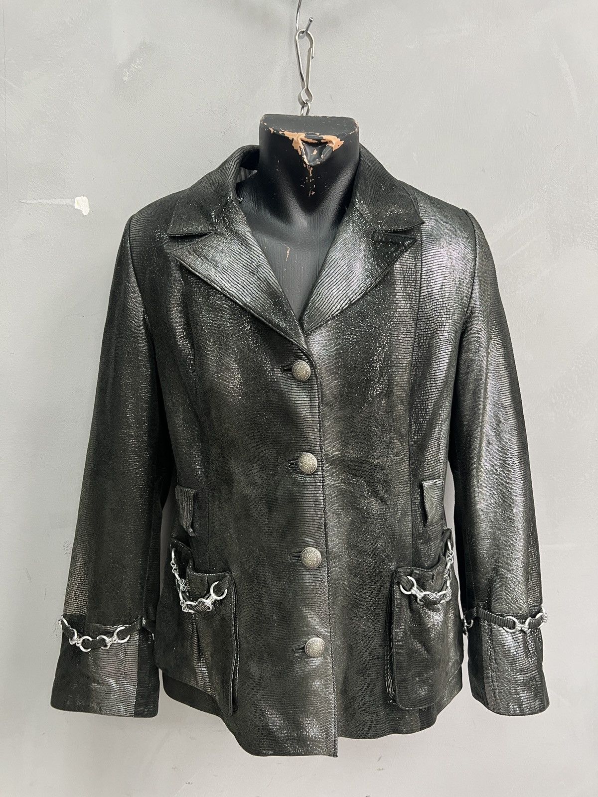 Hysteric Glamour gothic mettalic leather blazer y2k style if six was nine Size US S / EU 44-46 / 1 - 1 Thumbnail