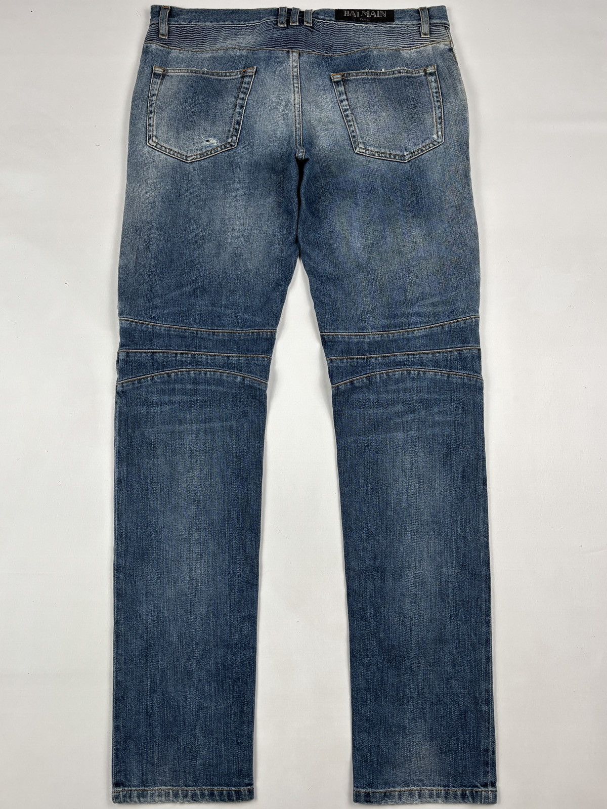 Balmain S/S 2017 Christophe Decarnin Biker Denim Jeans Size US 32 / EU 48 - 2 Thumbnail