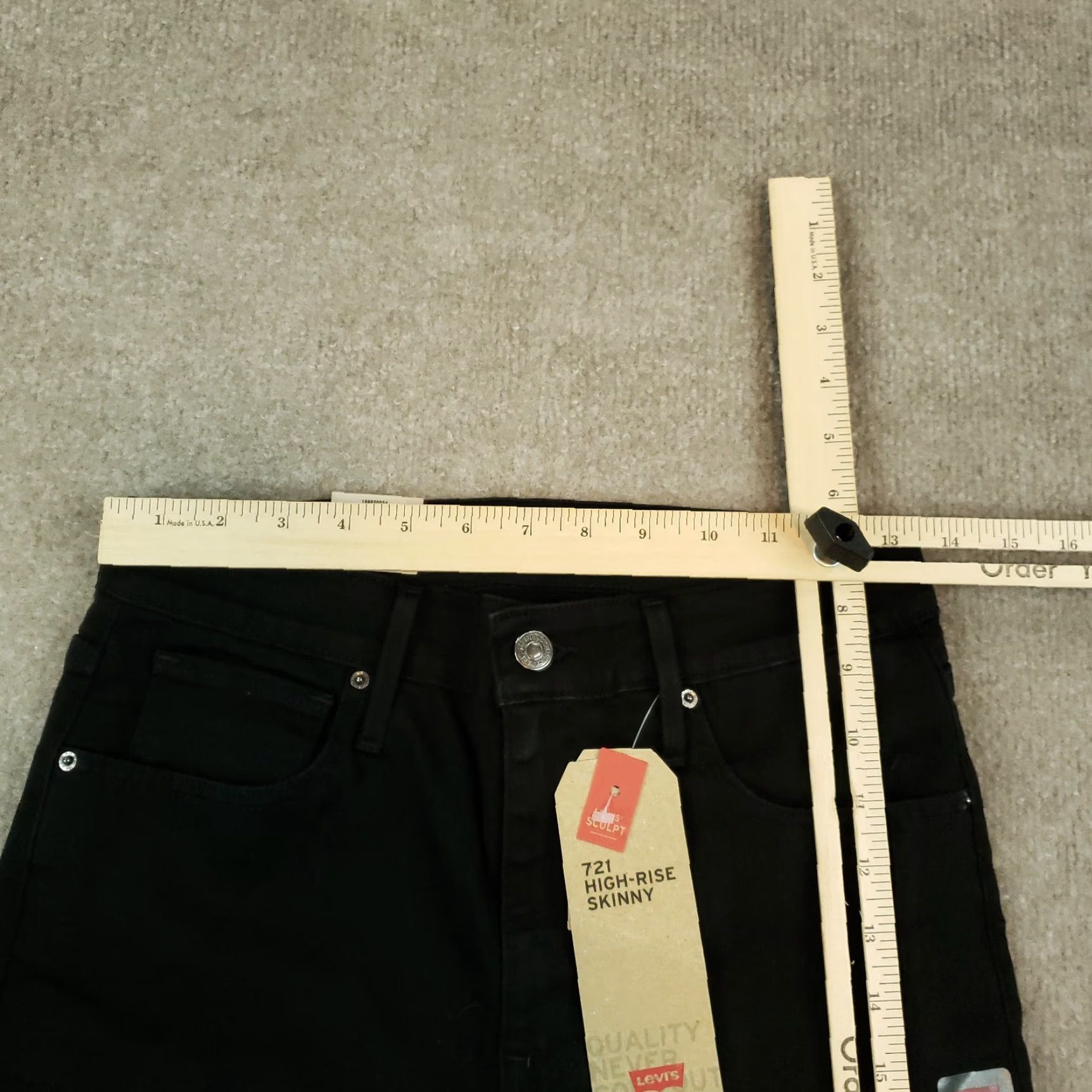 Levi's Levis Jeans Womens Size 26x28 Black Denim High Rise Skinny Casual Stretch Size 26" / US 2 / IT 38 - 4 Thumbnail