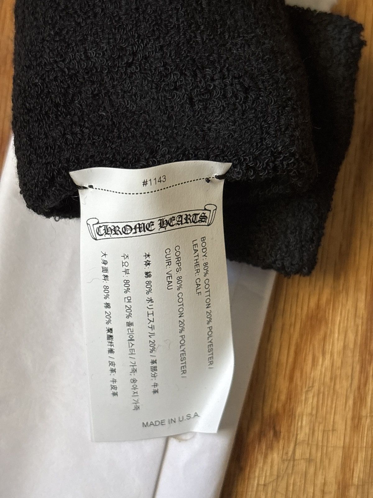 Chrome Hearts Chrome hearts black leather cross patch sweatband Size ONE SIZE - 2 Thumbnail