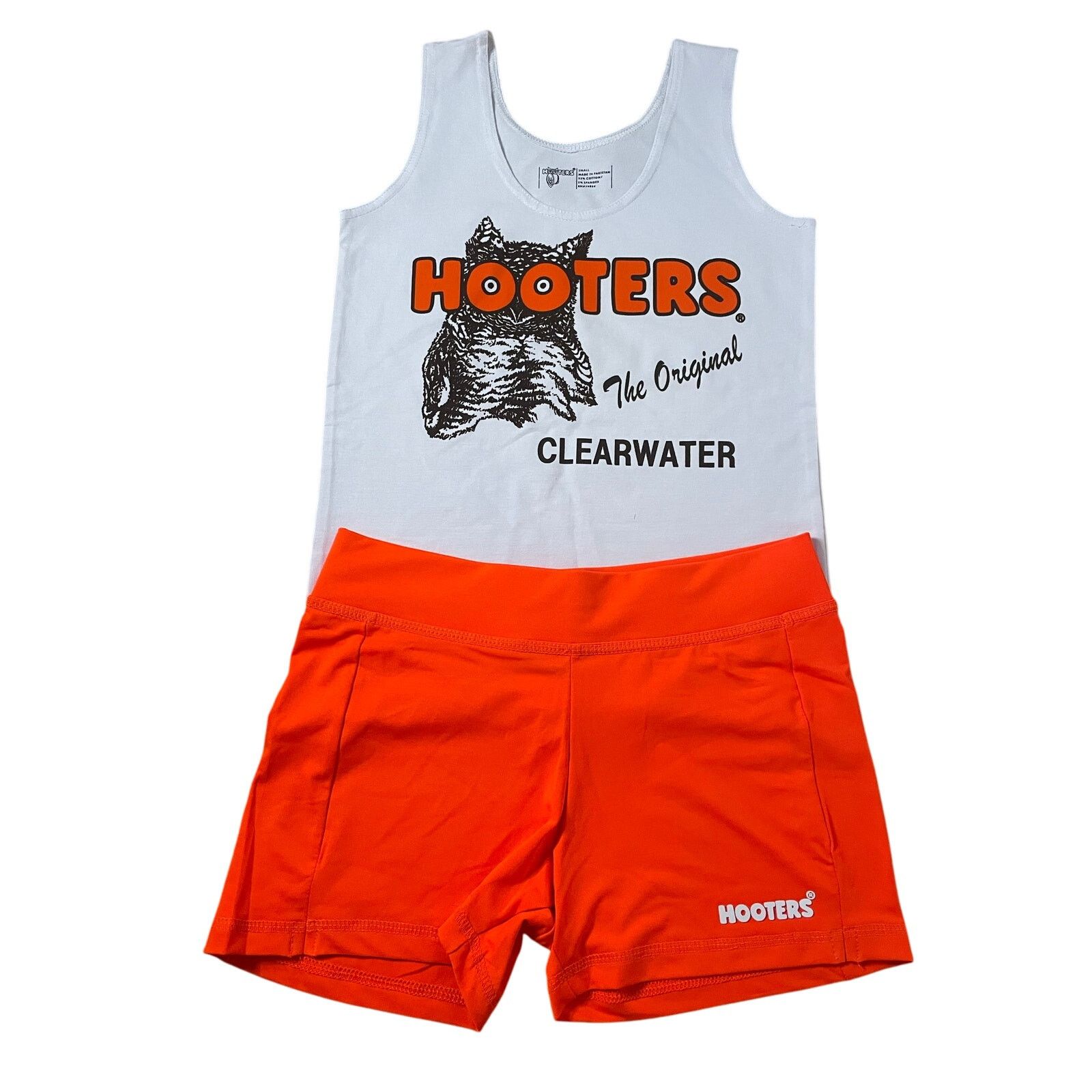 Other New Hooters Uniform Tank Shorts Pouch Tag Socks hose Small Size S / US 4 / IT 40 - 3 Thumbnail